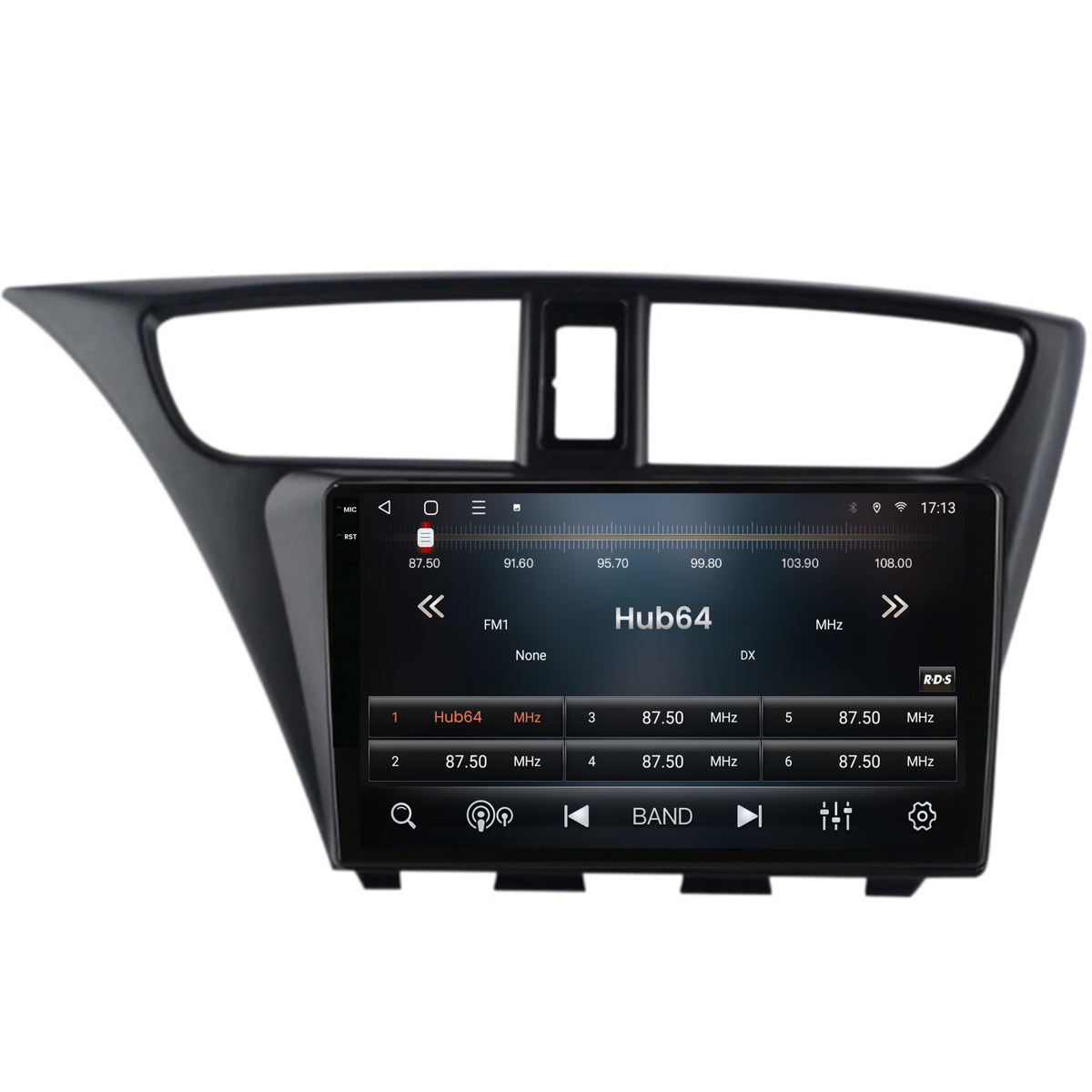 Navigatie 2K HUB64 Honda Civic Hatchback (2012-2015), 8GB RAM, Android, Octacore, Slot Sim 4G, DSP, GPS, Wi-FI, Carplay, Android Auto, USB, Bluetooth, Waze, Touchscreen, 9.5 Inch