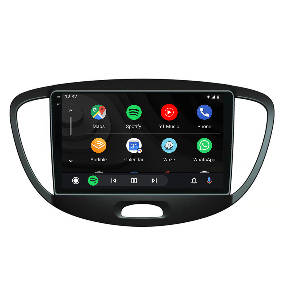 Navigatie 2K HUB64 Hyundai I10 (2007-2013), 8GB RAM, Android, Octacore, Slot Sim 4G, DSP, GPS, Wi-FI, Carplay, Android Auto, USB, Bluetooth, Waze, Touchscreen, 9.5 Inch