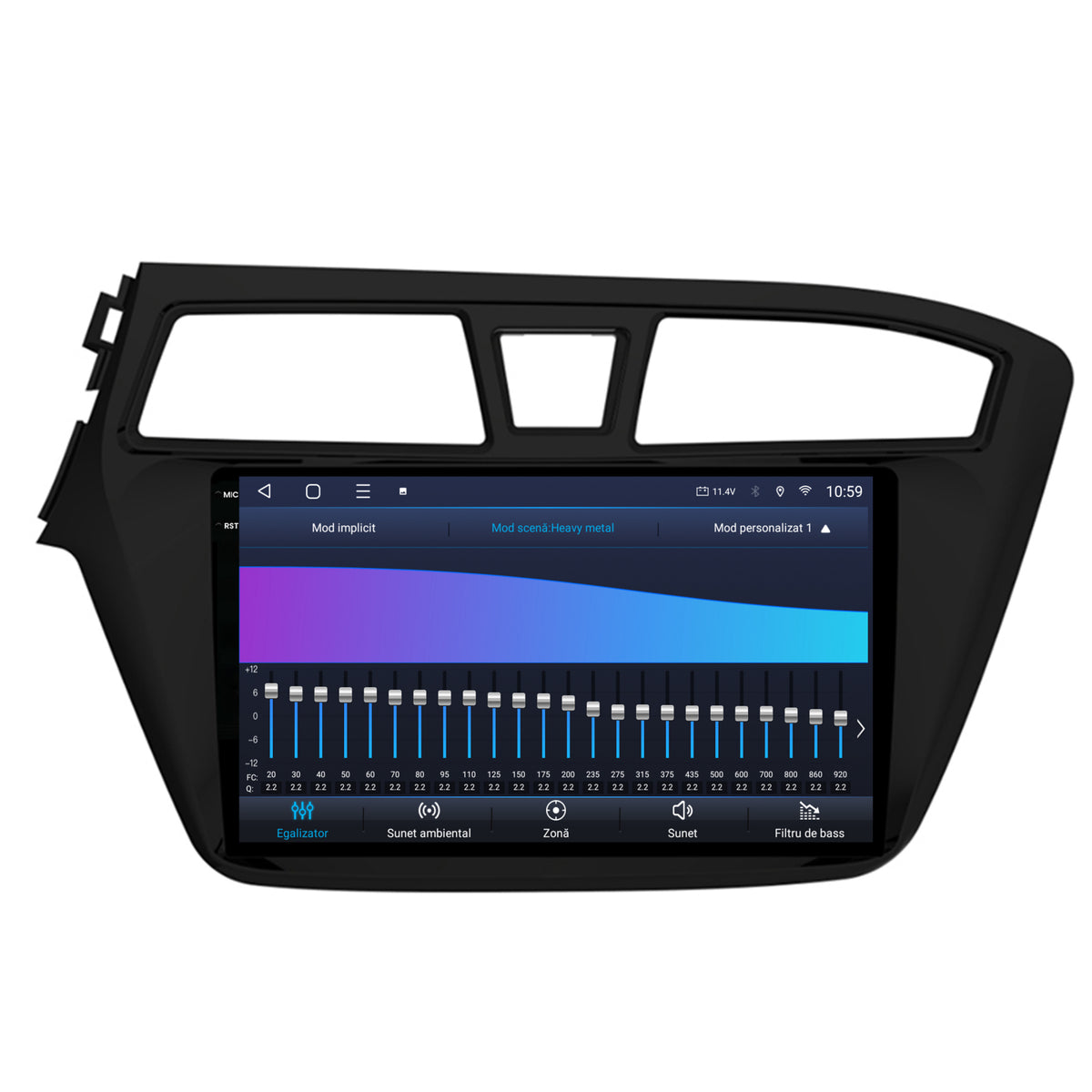 Navigatie 2K HUB64 Hyundai I20 (2014-2018), 4GB RAM, Android, Octacore, Slot Sim 4G, DSP, GPS, Wi-FI, Carplay, Android Auto, USB, Bluetooth, Waze, Touchscreen, 9.5 Inch