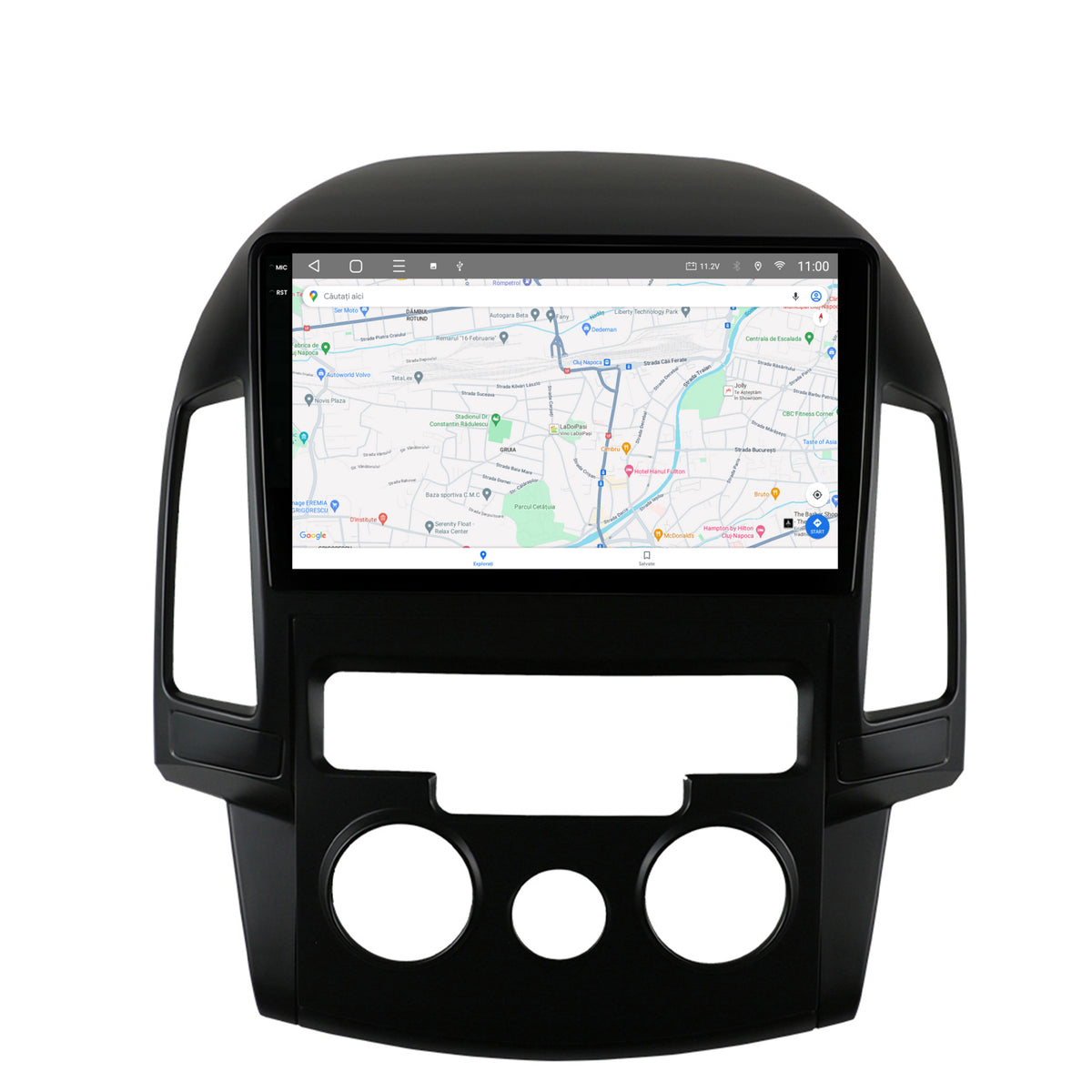 Navigatie 2K HUB64 Hyundai I30 (2007-2012), Clima Manuala, 4GB RAM, Android, Octacore, Slot Sim 4G, DSP, GPS, Wi-FI, Carplay, Android Auto, USB, Bluetooth, Waze, Touchscreen, 9.5 Inch
