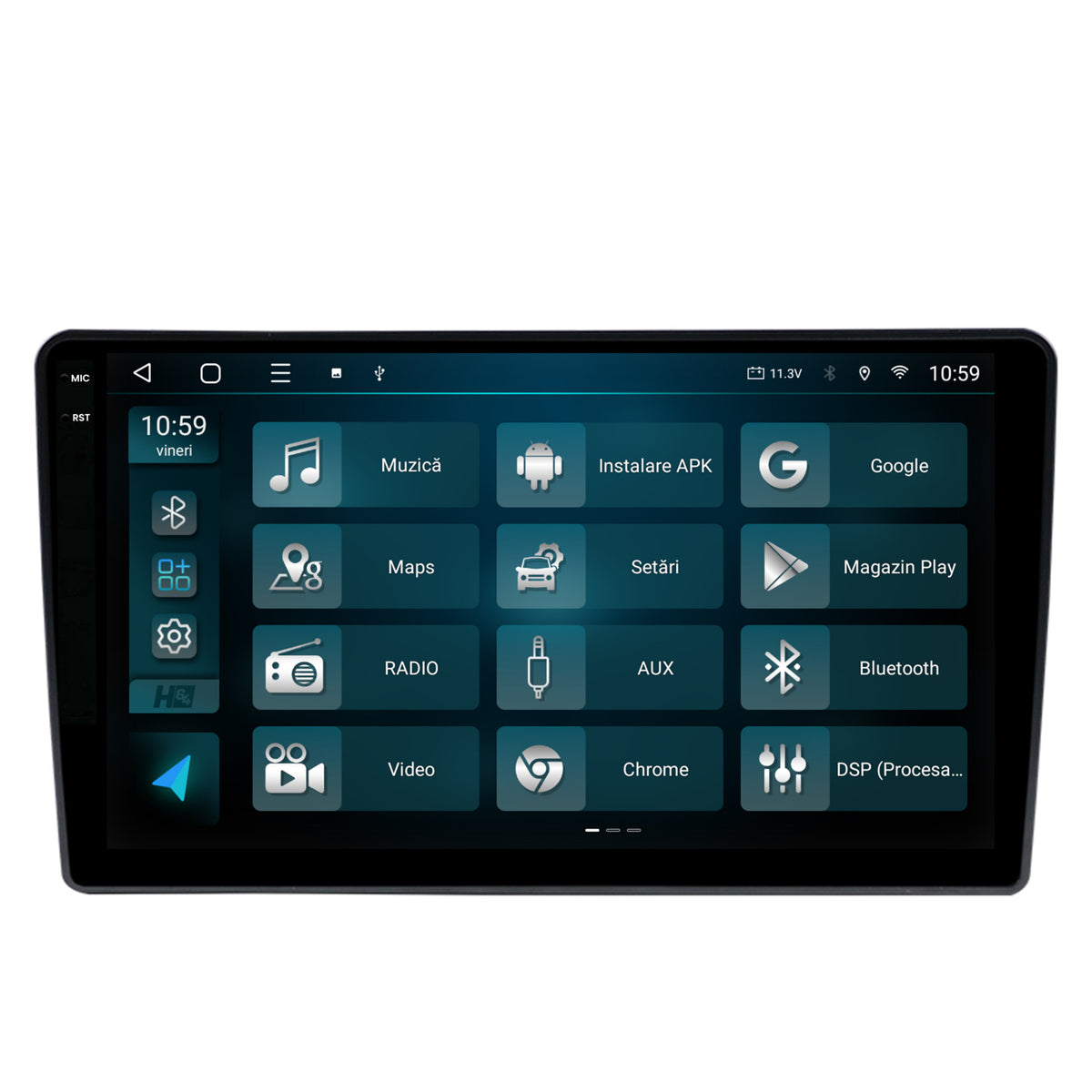 Navigatie 2K HUB64 Hyundai I40 (2012-2020), 4GB RAM, Android, Octacore, Slot Sim 4G, DSP, GPS, Wi-FI, Carplay, Android Auto, USB, Bluetooth, Waze, Touchscreen, 9.5 Inch