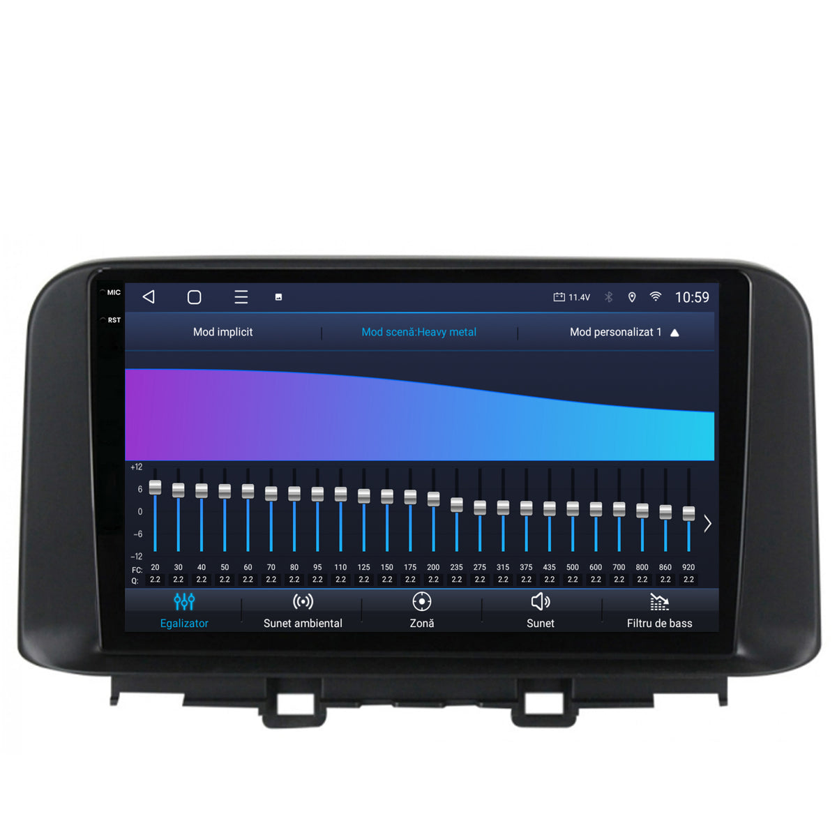 Navigatie 2K HUB64 Hyundai Kona (2018+), 8GB RAM, Android, Octacore, Slot Sim 4G, DSP, GPS, Wi-FI, Carplay, Android Auto, USB, Bluetooth, Waze, Touchscreen, 10.36 Inch