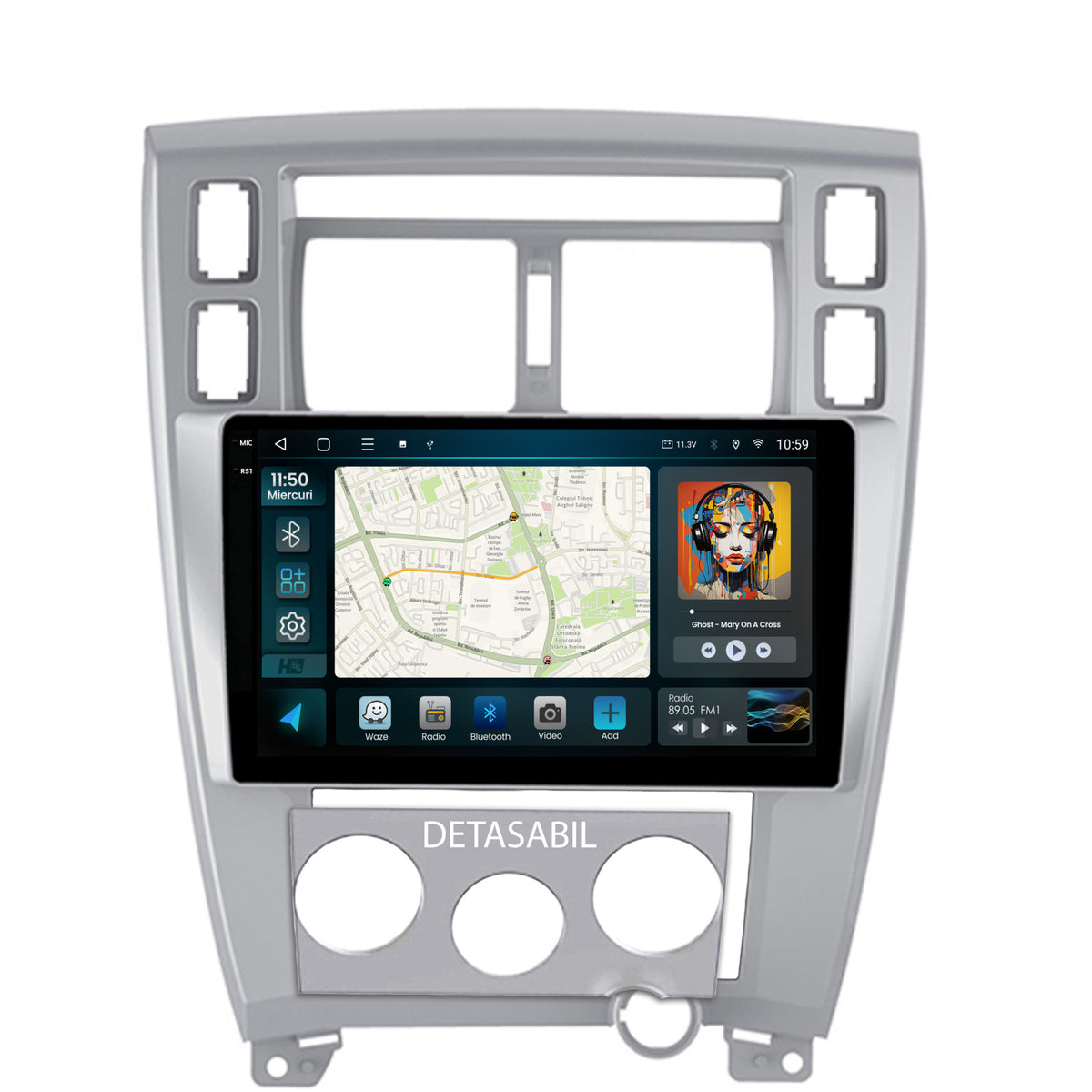 Navigatie 2K HUB64 Hyundai Tucson(2004-2009), 4GB RAM, Android, Octacore, Slot Sim 4G, DSP, GPS, Wi-FI, Carplay, Android Auto, USB, Bluetooth, Waze, Touchscreen, 10.36 Inch