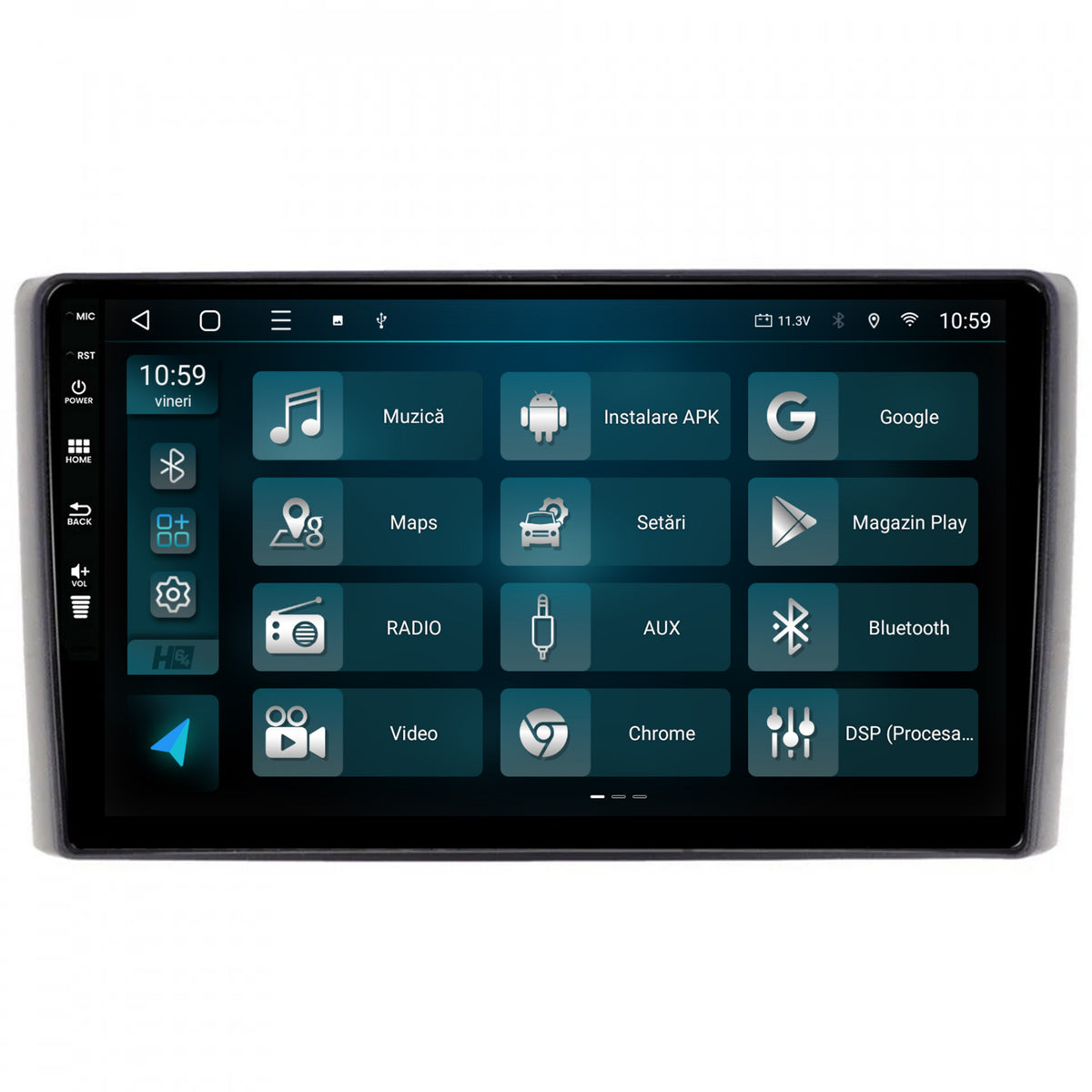 Navigatie 2K HUB64 Iveco Daily (2006-2014), 4GB RAM, Android, Octacore, Slot Sim 4G, DSP, GPS, Wi-FI, Carplay, Android Auto, USB, Bluetooth, Waze, Touchscreen, 9.5 Inch