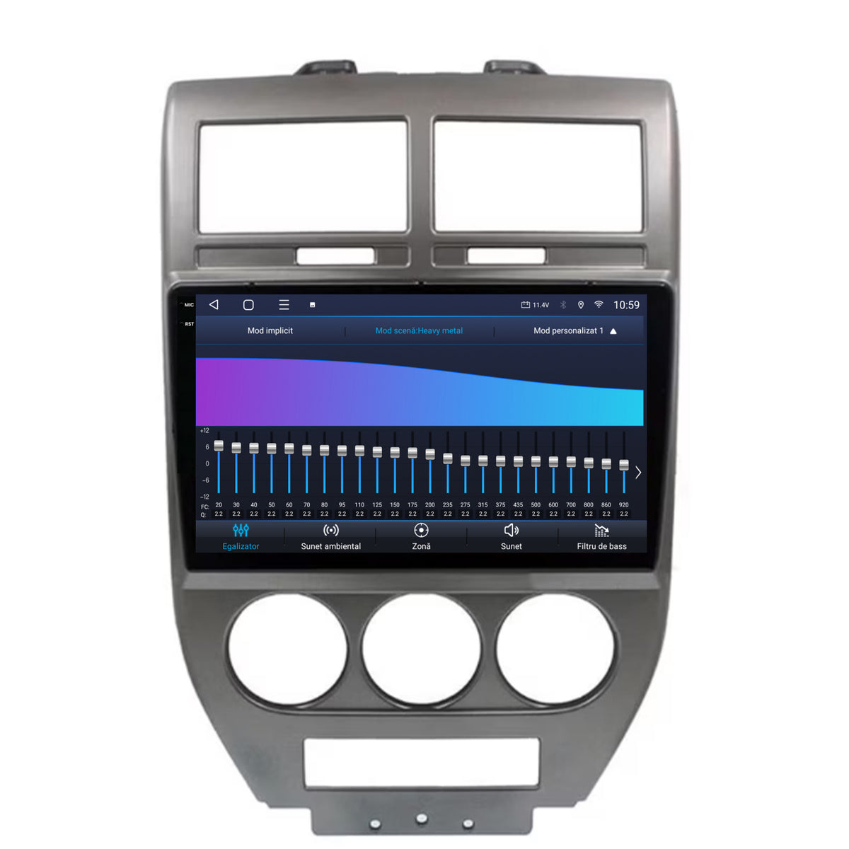 Navigatie 2K HUB64 Jeep Compass/Patriot (2006-2010), 4GB RAM, Android, Octacore, Slot Sim 4G, DSP, GPS, Wi-FI, Carplay, Android Auto, USB, Bluetooth, Waze, Touchscreen, 9.5 Inch