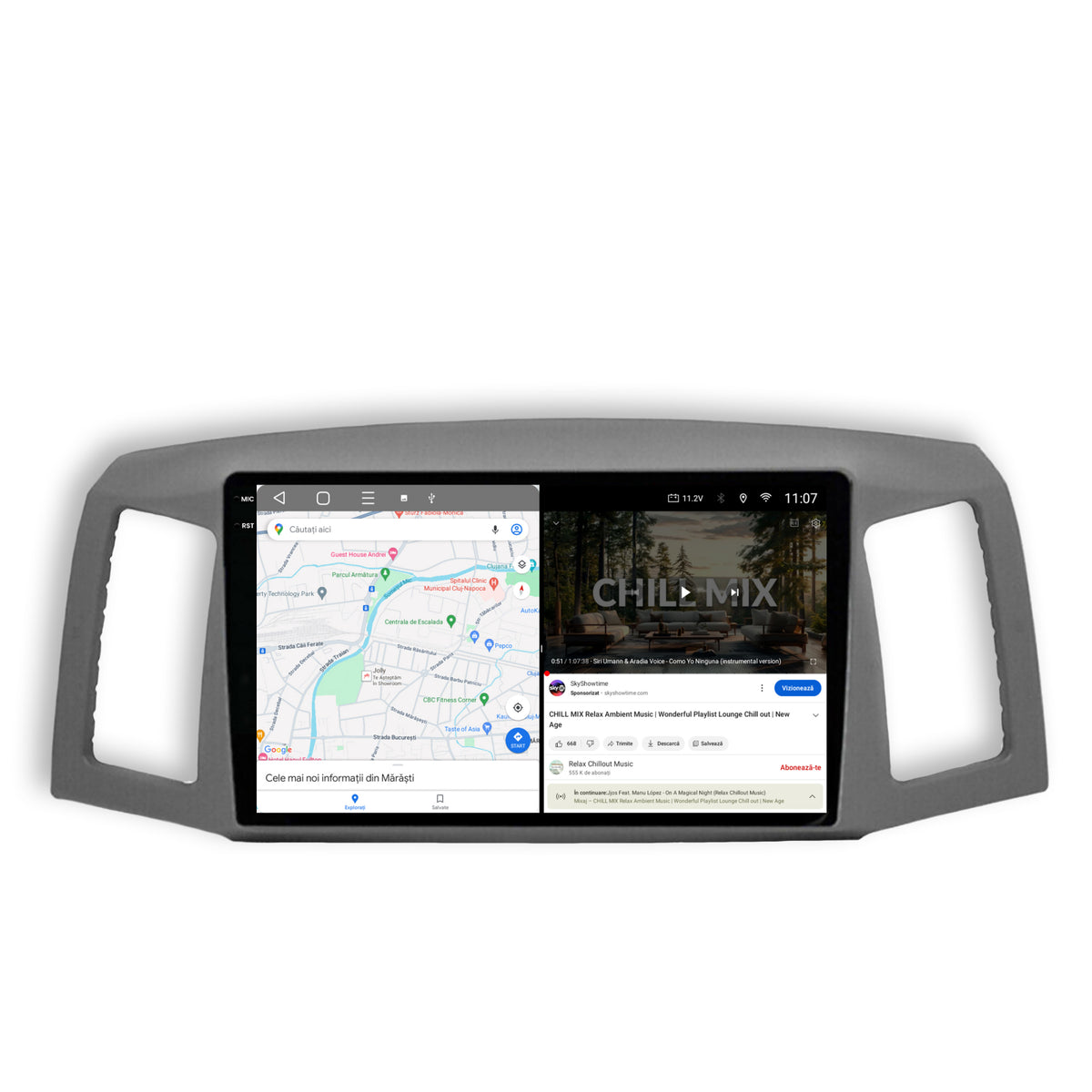 Navigatie 2K HUB64 Jeep Grand Cherokee (2004-2007), 8GB RAM, Android, Octacore, Slot Sim 4G, DSP, GPS, Wi-FI, Carplay, Android Auto, USB, Bluetooth, Waze, Touchscreen, 9.5 Inch
