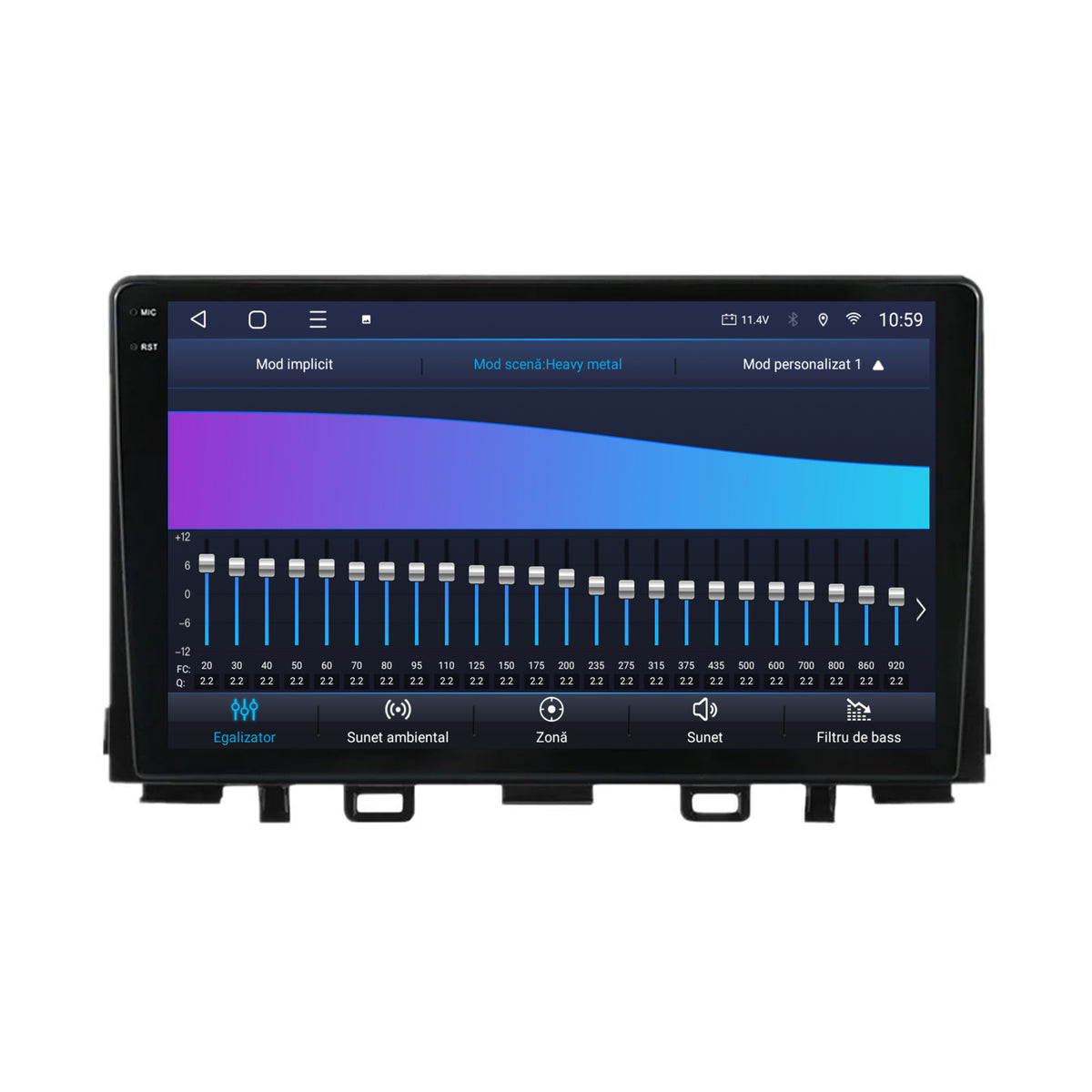 Navigatie 2K HUB64 Kia Rio (2017-2024), 4GB RAM, Android, Octacore, Slot Sim 4G, DSP, GPS, Wi-FI, Carplay, Android Auto, USB, Bluetooth, Waze, Touchscreen, 9.5 Inch