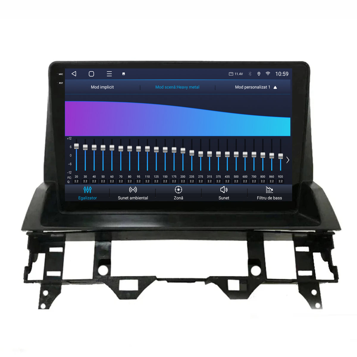 Navigatie 2K HUB64 Mazda 6 (2002-2008), 4GB RAM, Android, Octacore, Slot Sim 4G, DSP, GPS, Wi-FI, Carplay, Android Auto, USB, Bluetooth, Waze, Touchscreen, 10.36 Inch