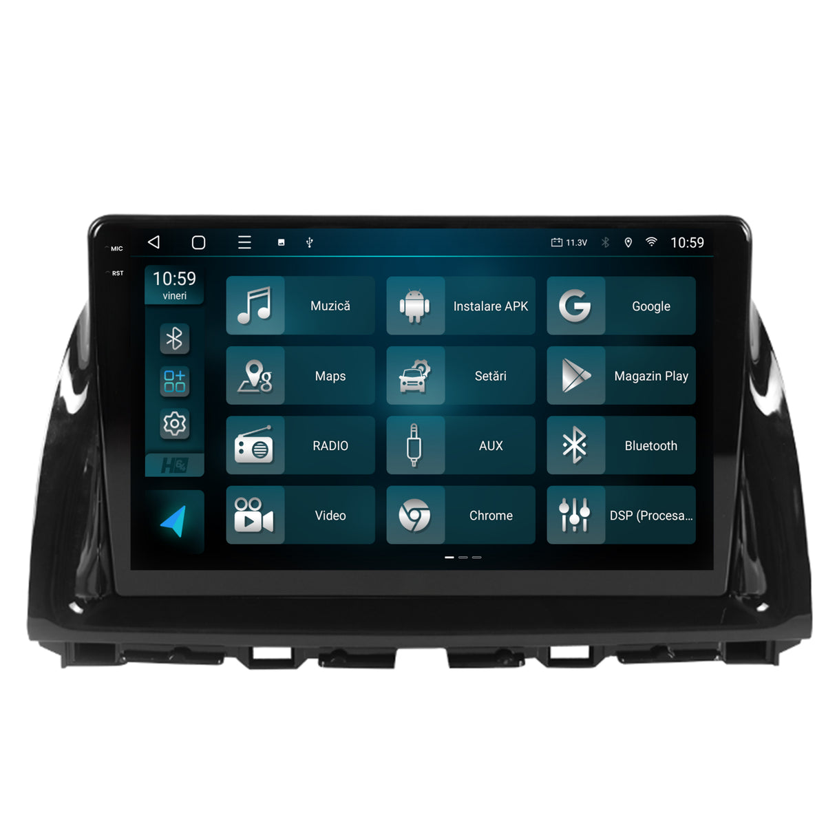 Navigatie 2K HUB64 Mazda CX-5 (2012-2015), 8GB RAM, Android, Octacore, Slot Sim 4G, DSP, GPS, Wi-FI, Carplay, Android Auto, USB, Bluetooth, Waze, Touchscreen, 10.36 Inch