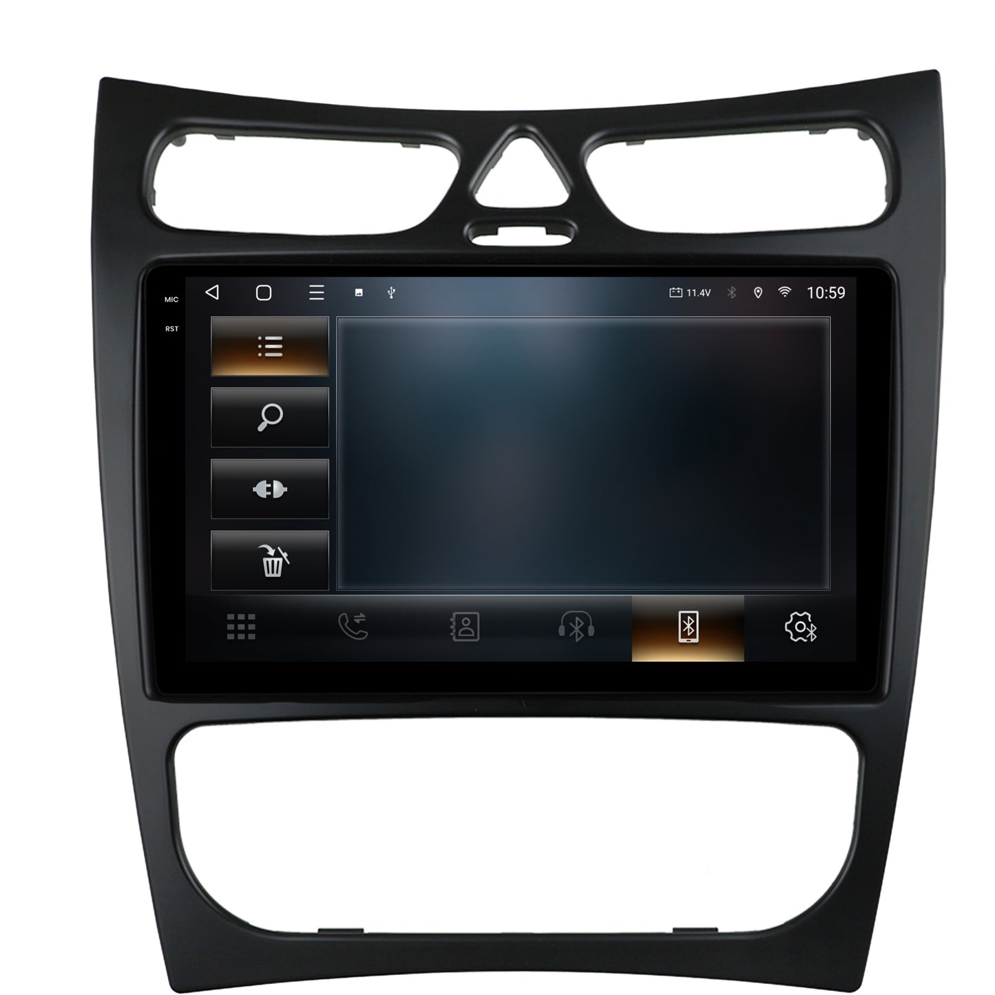 Navigatie 2K HUB64 Mercedes Benz CLK W209 (2000-2005), 4GB RAM, Android, Octacore, Slot Sim 4G, DSP, GPS, Wi-FI, Carplay, Android Auto, USB, Bluetooth, Waze, Touchscreen, 9.5 Inch
