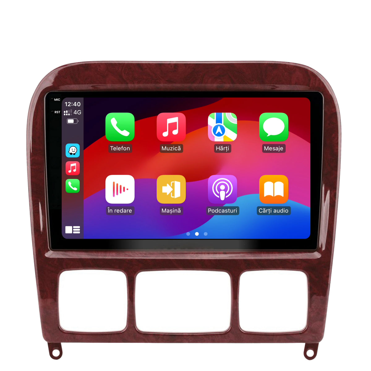 Navigatie 2K HUB64 Mercedes Benz S-Class (1998-2005), 4GB RAM, Android, Octacore, Slot Sim 4G, DSP, GPS, Wi-FI, Carplay, Android Auto, USB, Bluetooth, Waze, Touchscreen, 9.5 Inch