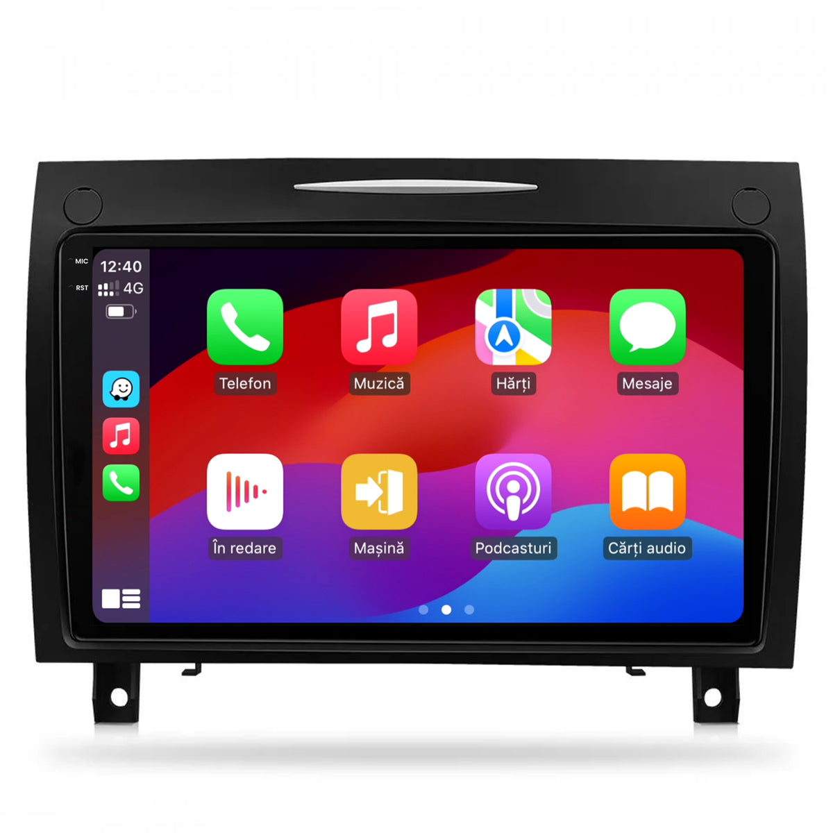 Navigatie 2K HUB64 Mercedes Benz SLK (2006-2010), 8GB RAM, Android, Octacore, Slot Sim 4G, DSP, GPS, Wi-FI, Carplay, Android Auto, USB, Bluetooth, Waze, Touchscreen, 9.5 Inch