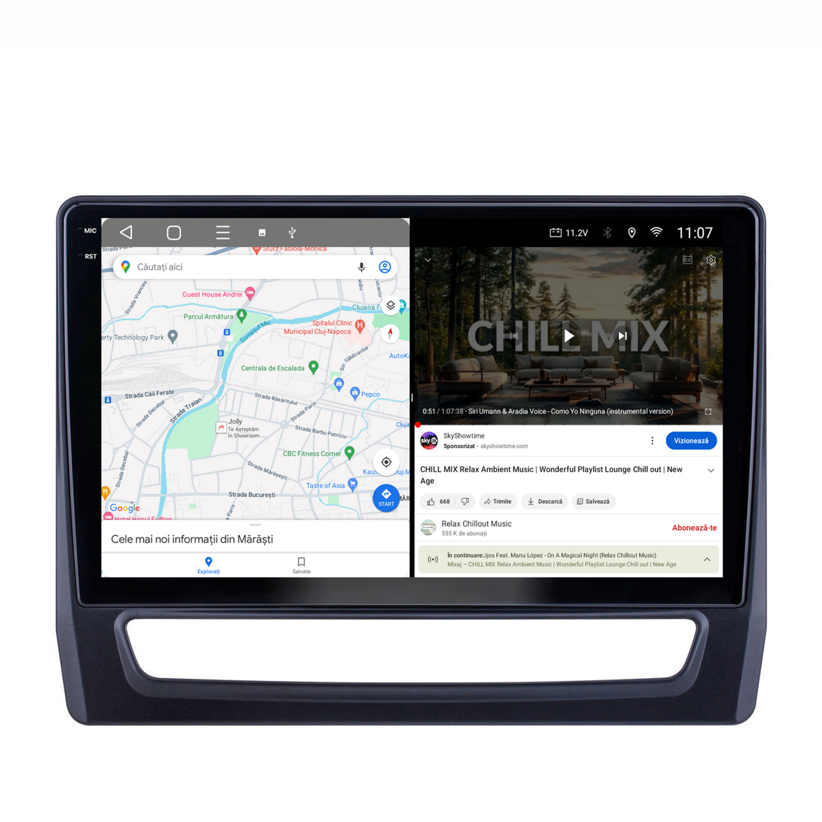 Navigatie 2K HUB64 Mitsubishi ASX (2019+), 4GB RAM, Android, Octacore, Slot Sim 4G, DSP, GPS, Wi-FI, Carplay, Android Auto, USB, Bluetooth, Waze, Touchscreen, 10.36 Inch