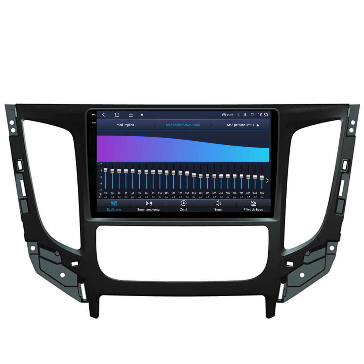 Navigatie 2K HUB64 Mitsubishi L200 (2014-2020), 8GB RAM, Android, Octacore, Slot Sim 4G, DSP, GPS, Wi-FI, Carplay, Android Auto, USB, Bluetooth, Waze, Touchscreen, 9.5 Inch