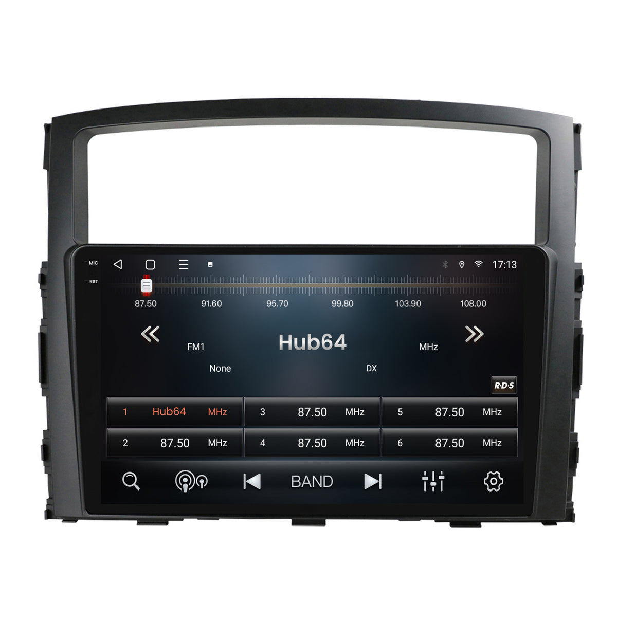 Navigatie 2K HUB64 Mitsubishi Pajero (2006-2014), 8GB RAM, Android, Octacore, Slot Sim 4G, DSP, GPS, Wi-FI, Carplay, Android Auto, USB, Bluetooth, Waze, Touchscreen, 9.5 Inch