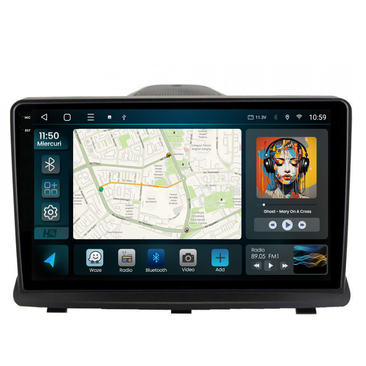 Navigatie 2K HUB64 Opel Antara (2006-2015), 4GB RAM, Android, Octacore, Slot Sim 4G, DSP, GPS, Wi-FI, Carplay, Android Auto, USB, Bluetooth, Waze, Touchscreen, 9.5 Inch