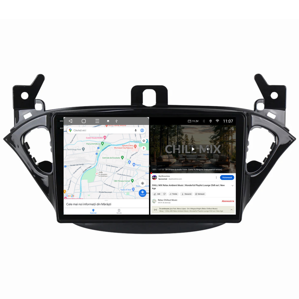 Navigatie 2K HUB64 Opel Corsa E / Adam (2013-2019), 4GB RAM, Android, Octacore, Slot Sim 4G, DSP, GPS, Wi-FI, Carplay, Android Auto, USB, Bluetooth, Waze, Touchscreen, 9.5 Inch
