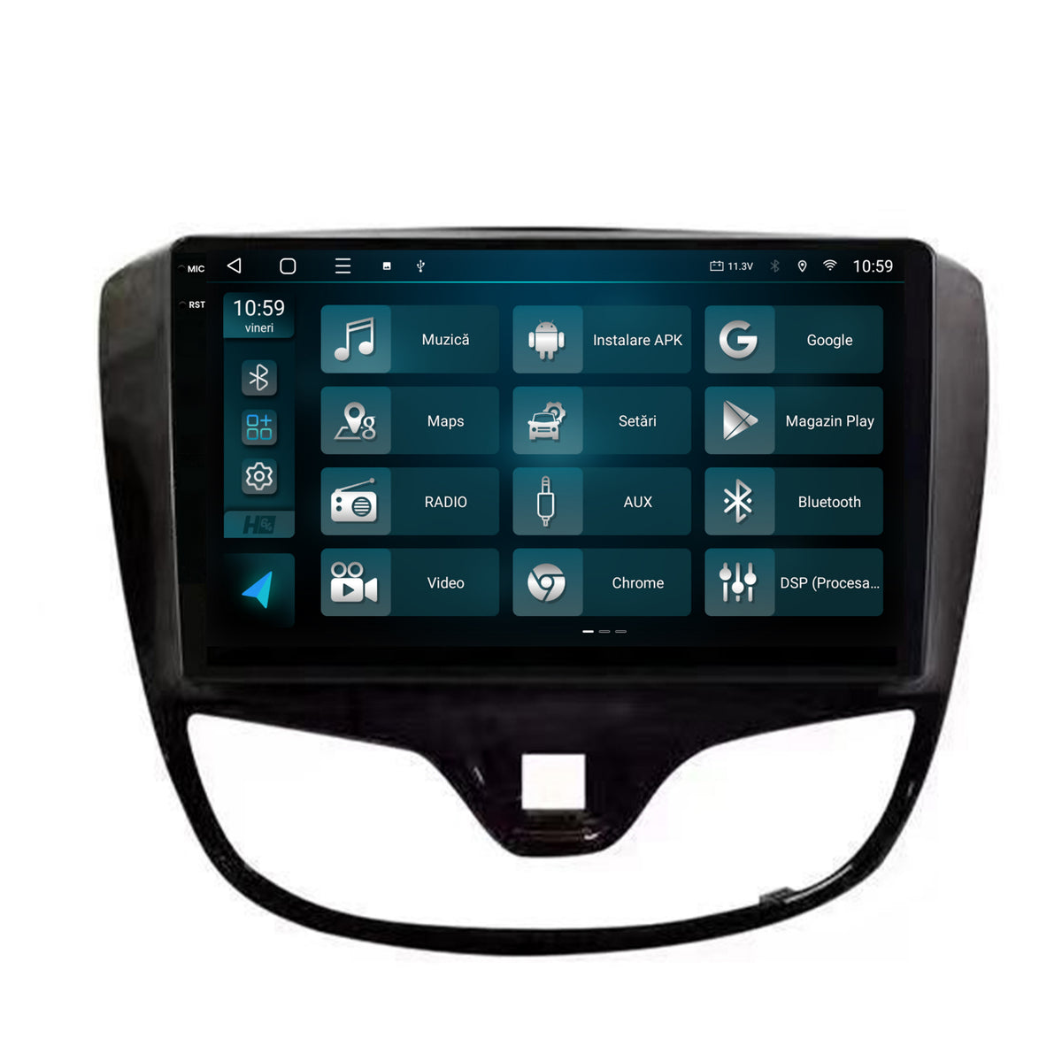 Navigatie 2K HUB64 Opel Karl (2015-2019), 8GB RAM, Android, Octacore, Slot Sim 4G, DSP, GPS, Wi-FI, Carplay, Android Auto, USB, Bluetooth, Waze, Touchscreen, 9.5 Inch