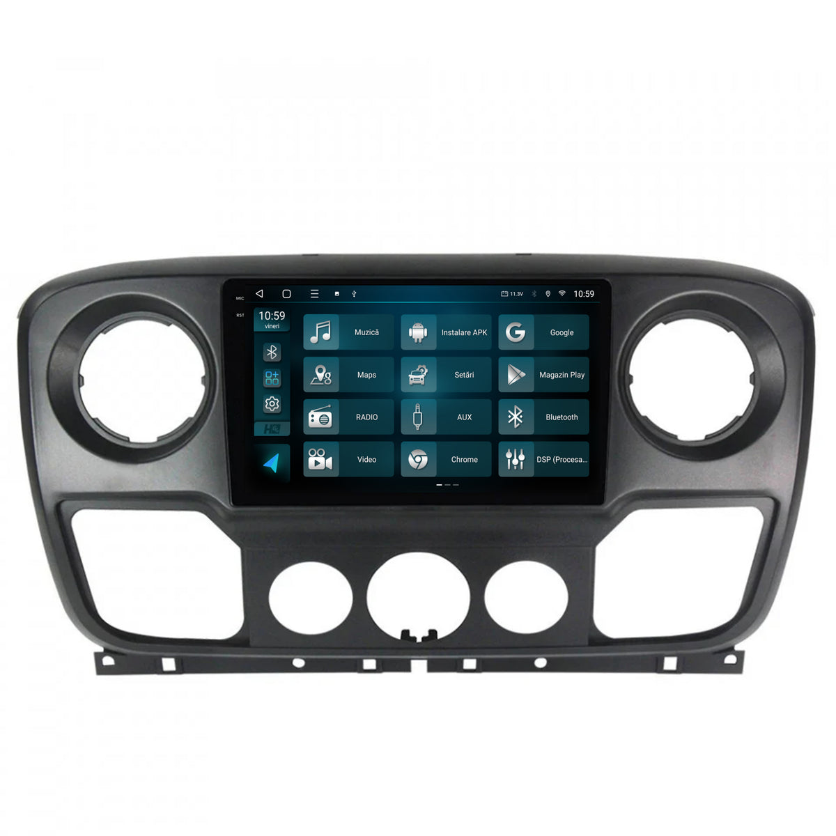 Navigatie 2K HUB64 Opel Movano / Renault Master / Nissan NV400 (2011-2019), 4GB RAM, Android, Octacore, Slot Sim 4G, DSP, GPS, Wi-FI, Carplay, Android Auto, USB, Bluetooth, Waze, Touchscreen, 10.36