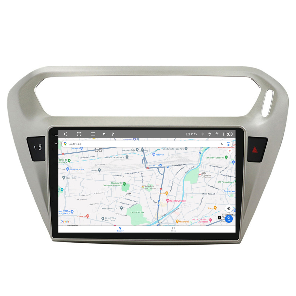 Navigatie 2K HUB64 Peugeot 301 / Citroen C-Elysee, 4GB RAM, Android, Octacore, Slot Sim 4G, DSP, GPS, Wi-FI, Carplay, Android Auto, USB, Bluetooth, Waze, Touchscreen, 9.5 Inch