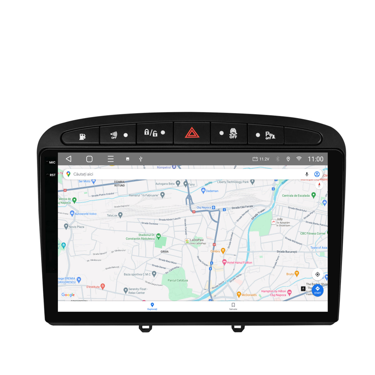 Navigatie 2K HUB64 Peugeot 308/408 (2008-2013), 4GB RAM, Android, Octacore, Slot Sim 4G, DSP, GPS, Wi-FI, Carplay, Android Auto, USB, Bluetooth, Waze, Touchscreen, 9.5 Inch