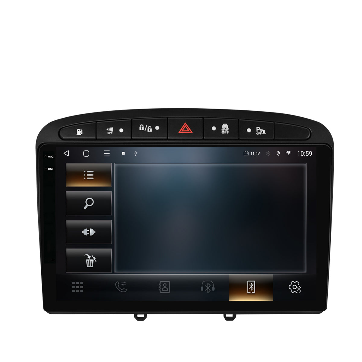Navigatie 2K HUB64 Peugeot 308/408 (2008-2013), 4GB RAM, Android, Octacore, Slot Sim 4G, DSP, GPS, Wi-FI, Carplay, Android Auto, USB, Bluetooth, Waze, Touchscreen, 9.5 Inch