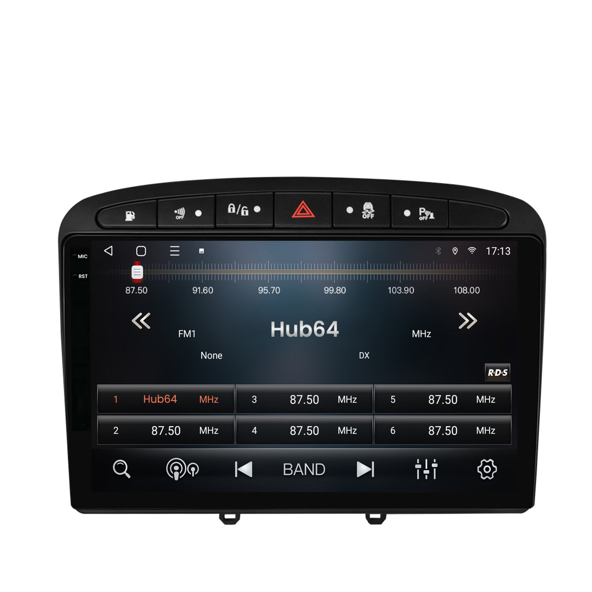 Navigatie 2K HUB64 Peugeot 308/408 (2008-2013), 8GB RAM, Android, Octacore, Slot Sim 4G, DSP, GPS, Wi-FI, Carplay, Android Auto, USB, Bluetooth, Waze, Touchscreen, 9.5 Inch