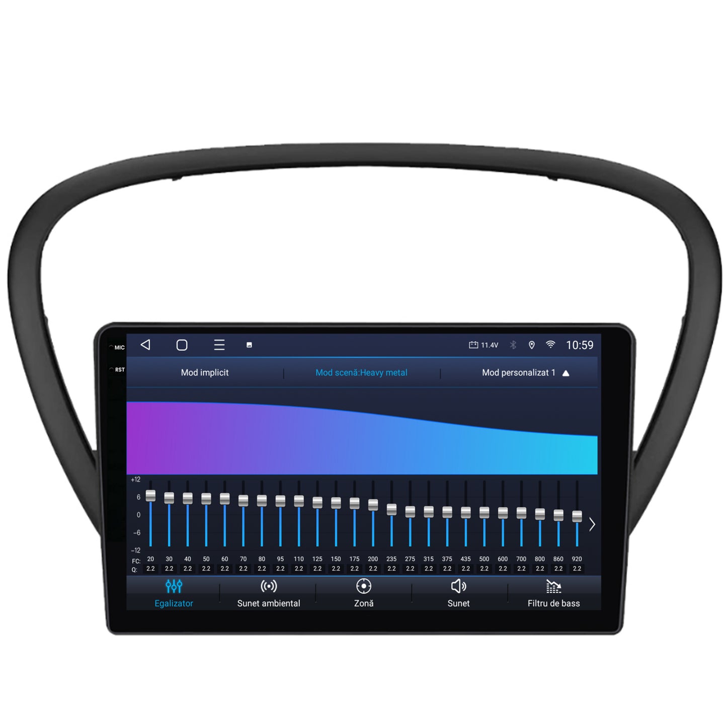 Navigatie 2K HUB64 Peugeot 607 (2004-2011), 8GB RAM, Android, Octacore, Slot Sim 4G, DSP, GPS, Wi-FI, Carplay, Android Auto, USB, Bluetooth, Waze, Touchscreen, 9.5 Inch