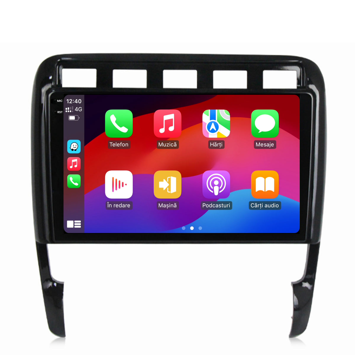 Navigatie 2K HUB64 Porsche Cayenne (2002-2010), 4GB RAM, Android, Octacore, Slot Sim 4G, DSP, GPS, Wi-FI, Carplay, Android Auto, USB, Bluetooth, Waze, Touchscreen, 9.5 Inch