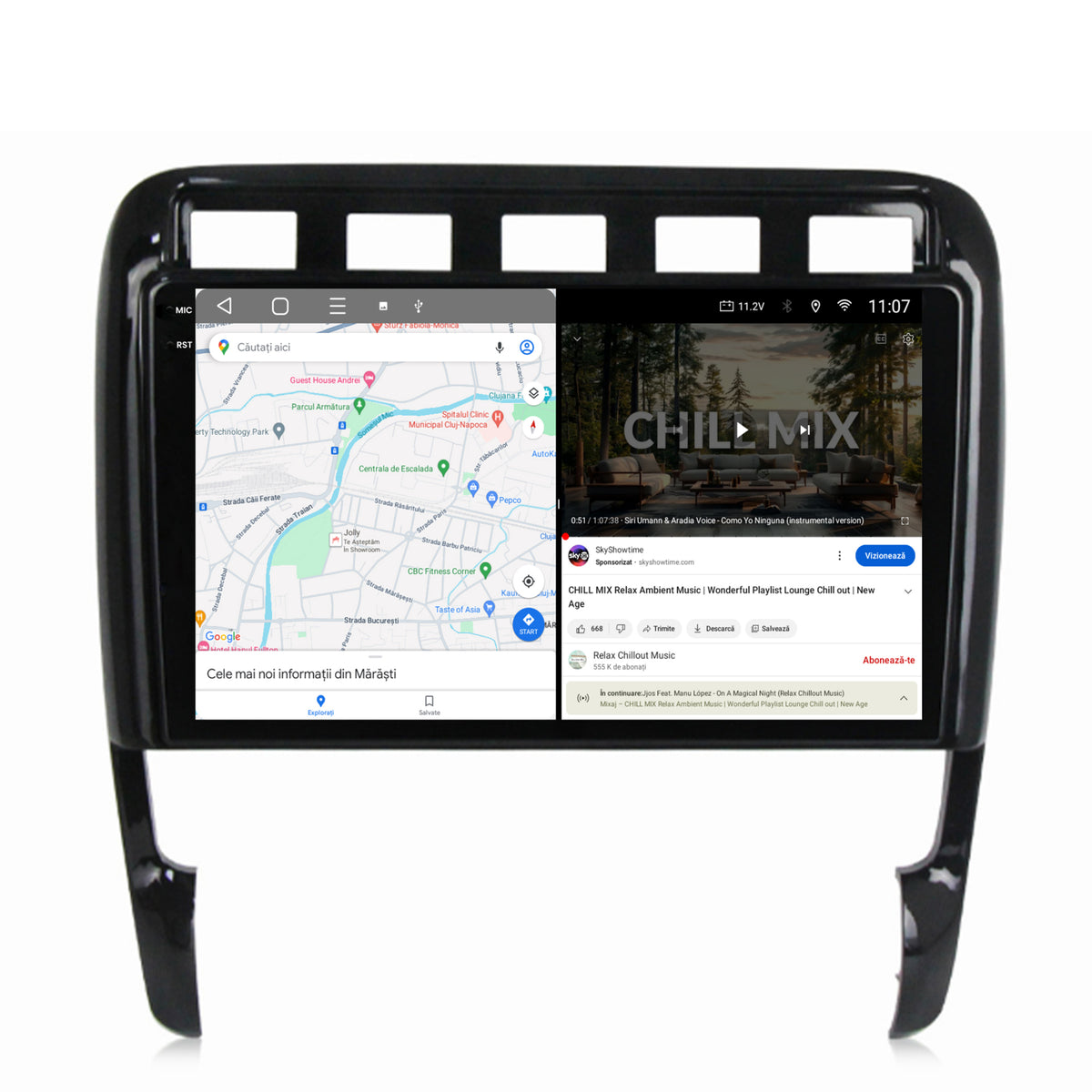 Navigatie 2K HUB64 Porsche Cayenne (2002-2010), 4GB RAM, Android, Octacore, Slot Sim 4G, DSP, GPS, Wi-FI, Carplay, Android Auto, USB, Bluetooth, Waze, Touchscreen, 9.5 Inch