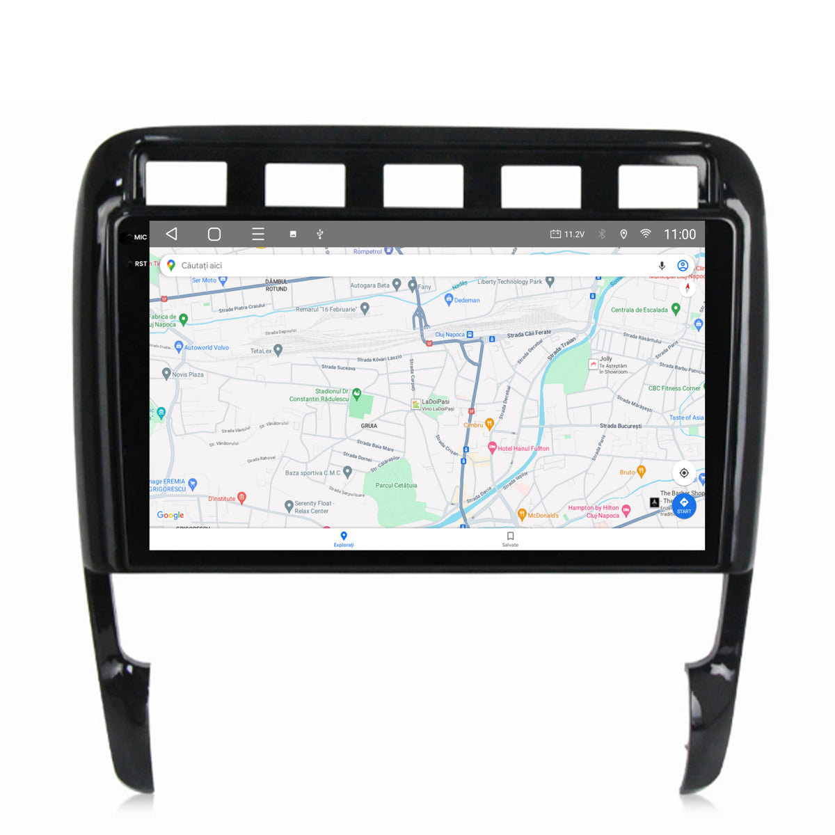 Navigatie 2K HUB64 Porsche Cayenne (2002-2010), 8GB RAM, Android, Octacore, Slot Sim 4G, DSP, GPS, Wi-FI, Carplay, Android Auto, USB, Bluetooth, Waze, Touchscreen, 9.5 Inch