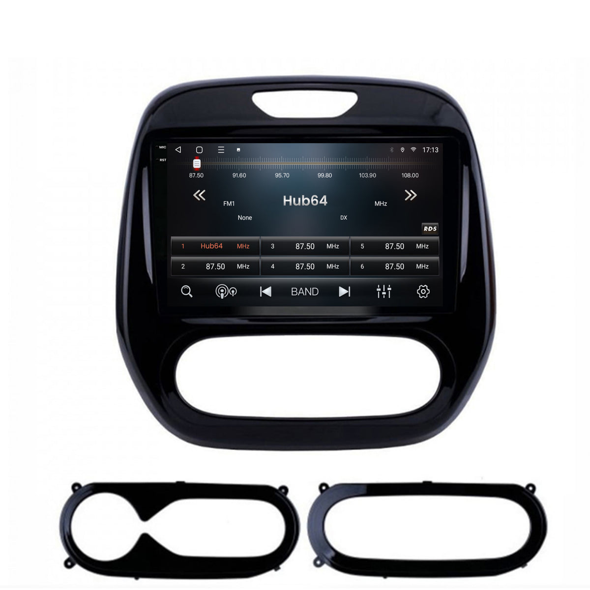 Navigatie 2K HUB64 Renault Captur (2013-2019), 4GB RAM, Android, Octacore, Slot Sim 4G, DSP, GPS, Wi-FI, Carplay, Android Auto, USB, Bluetooth, Waze, Touchscreen, 9.5 Inch