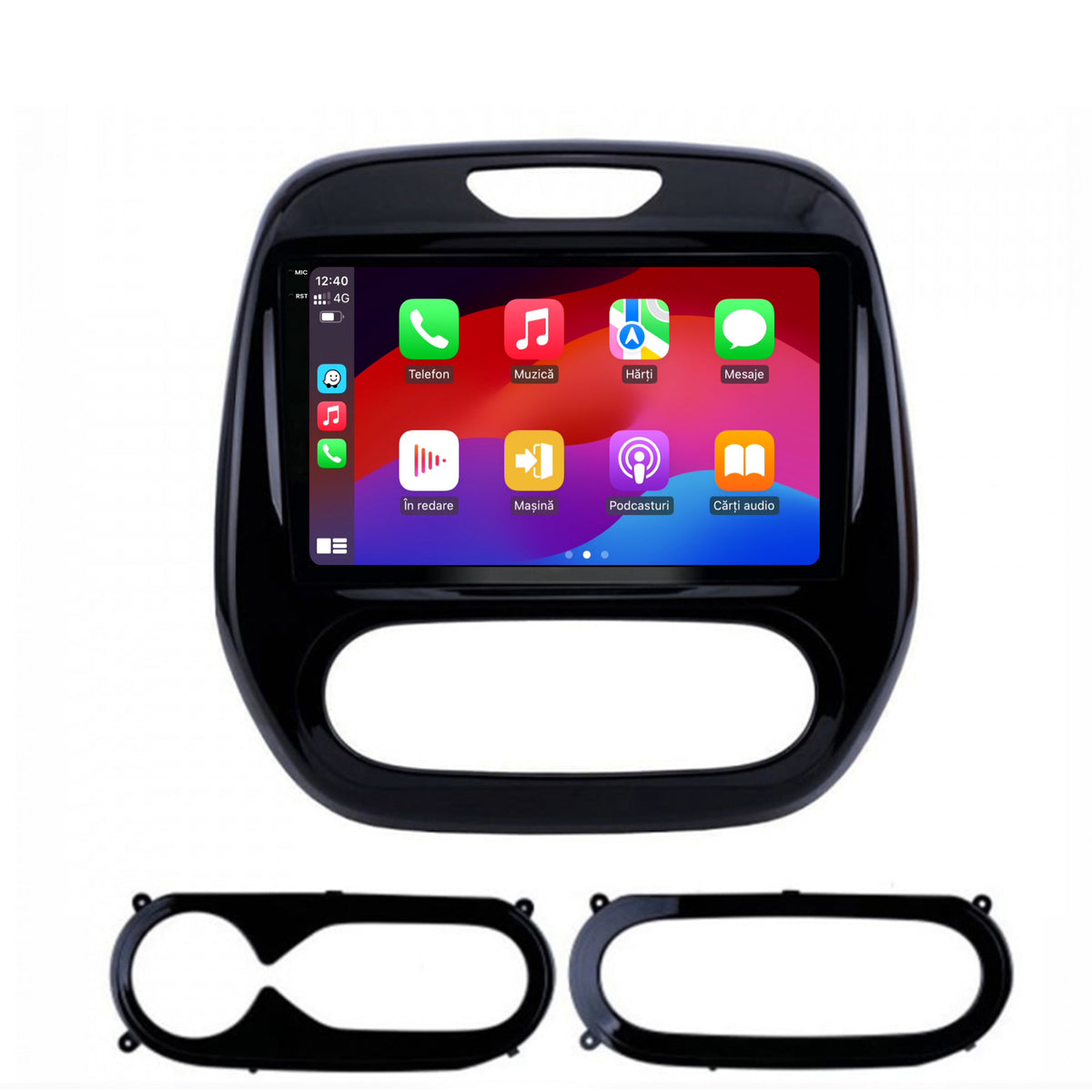 Navigatie 2K HUB64 Renault Captur (2013-2019), 4GB RAM, Android, Octacore, Slot Sim 4G, DSP, GPS, Wi-FI, Carplay, Android Auto, USB, Bluetooth, Waze, Touchscreen, 9.5 Inch