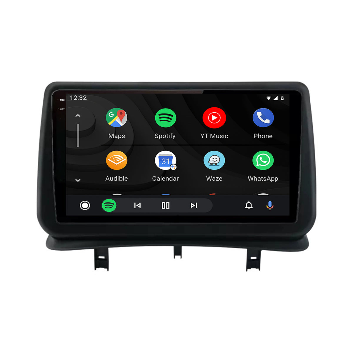 Navigatie 2K HUB64 Renault Clio 3 (2005-2013), 8GB RAM, Android, Octacore, Slot Sim 4G, DSP, GPS, Wi-FI, Carplay, Android Auto, USB, Bluetooth, Waze, Touchscreen, 9.5 Inch