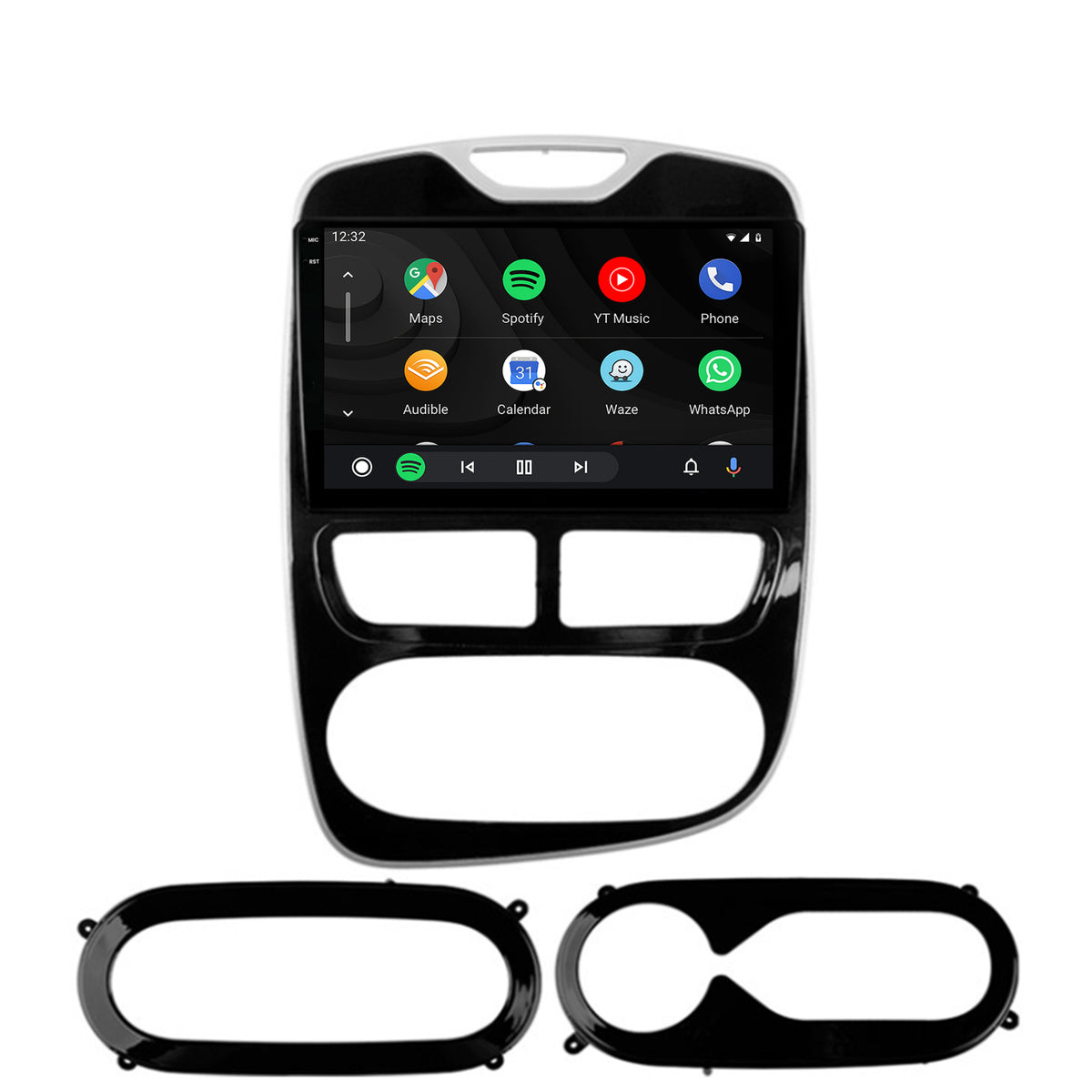 Navigatie 2K HUB64 Renault Clio IV (2012-2016), 4GB RAM, Android, Octacore, Slot Sim 4G, DSP, GPS, Wi-FI, Carplay, Android Auto, USB, Bluetooth, Waze, Touchscreen, 9.5 Inch