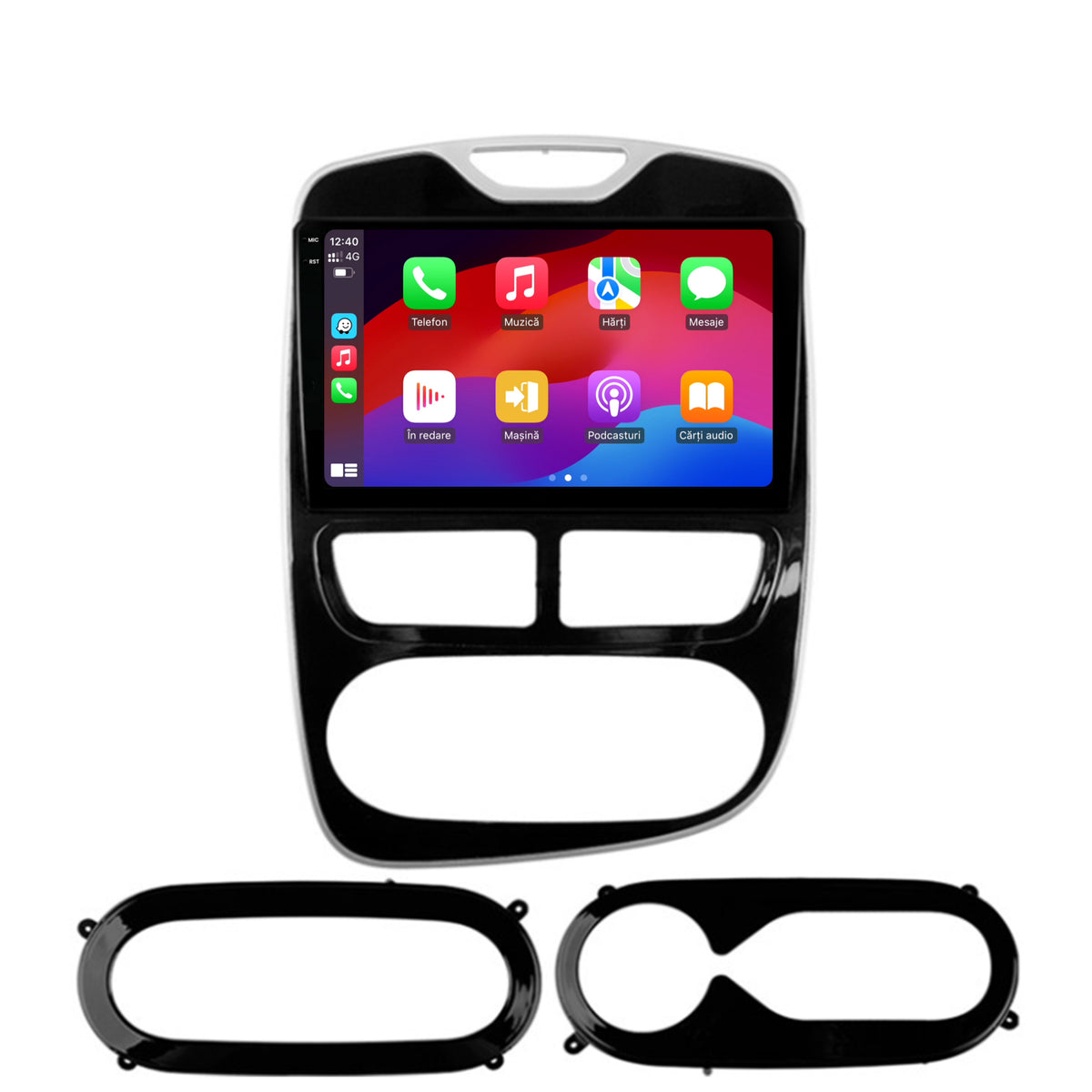Navigatie 2K HUB64 Renault Clio IV (2012-2016), 4GB RAM, Android, Octacore, Slot Sim 4G, DSP, GPS, Wi-FI, Carplay, Android Auto, USB, Bluetooth, Waze, Touchscreen, 9.5 Inch