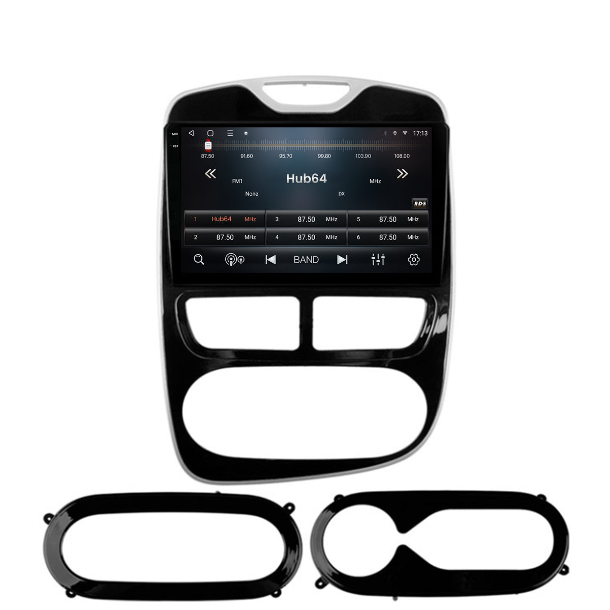 Navigatie 2K HUB64 Renault Clio IV (2012-2016), 4GB RAM, Android, Octacore, Slot Sim 4G, DSP, GPS, Wi-FI, Carplay, Android Auto, USB, Bluetooth, Waze, Touchscreen, 9.5 Inch
