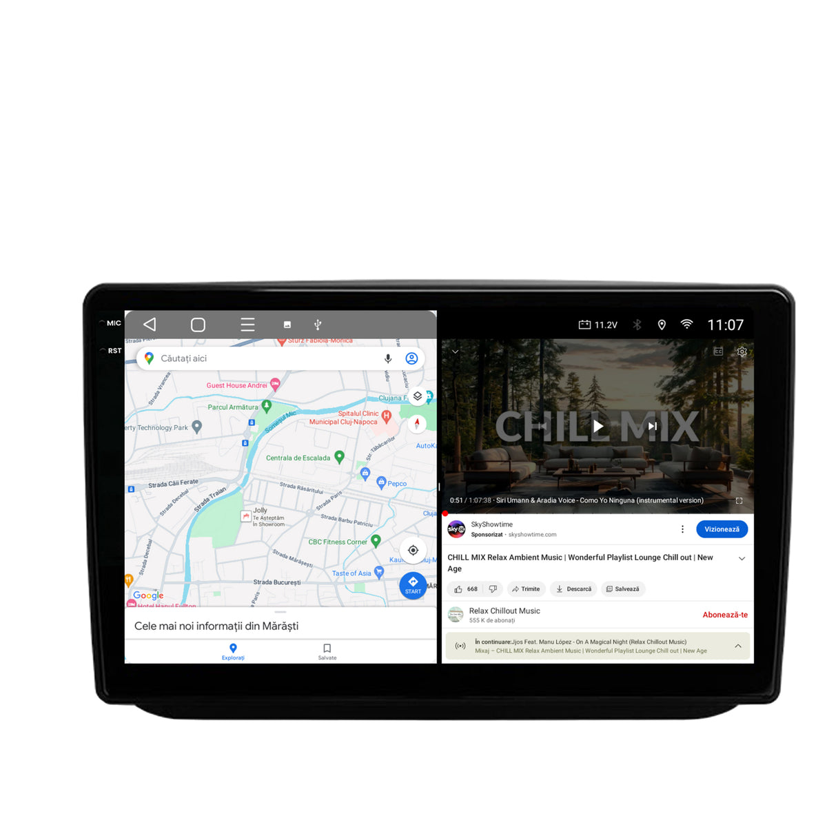 Navigatie 2K HUB64 Skoda Fabia (2007-2014), 8GB RAM, Android, Octacore, Slot Sim 4G, DSP, GPS, Wi-FI, Carplay, Android Auto, USB, Bluetooth, Waze, Touchscreen, 10.36 Inch