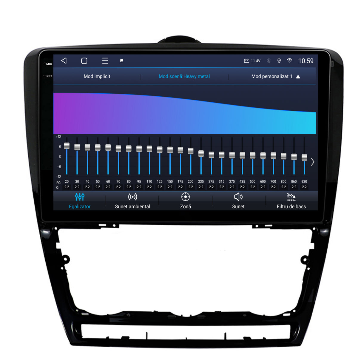 Navigatie 2K HUB64 Skoda Octavia 2, 4GB RAM, Android, Octacore, Slot Sim 4G, DSP, GPS, Wi-FI, Carplay, Android Auto, USB, Bluetooth, Waze, Touchscreen, 10.36 Inch