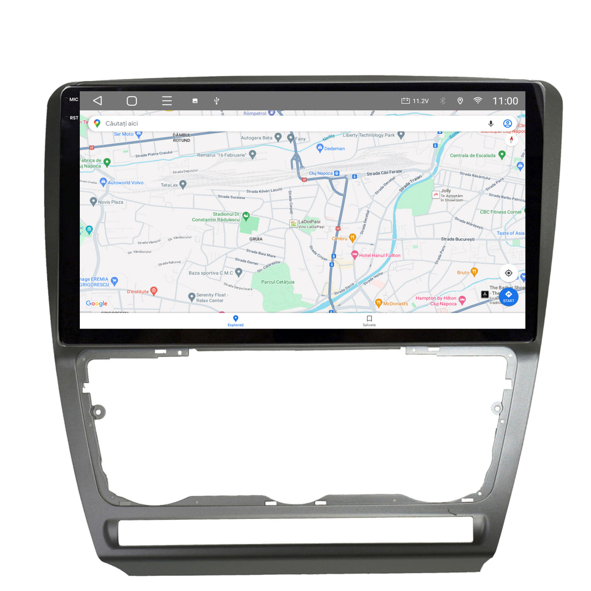 Navigatie 2K HUB64 Skoda Octavia 2, 8GB RAM, Android, Octacore, Slot Sim 4G, DSP, GPS, Wi-FI, Carplay, Android Auto, USB, Bluetooth, Waze, Touchscreen, 10.36 Inch