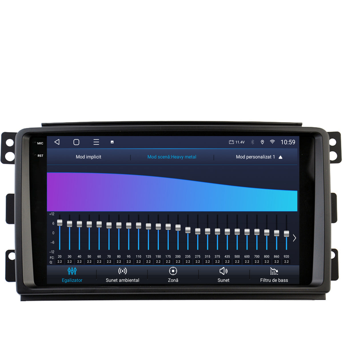 Navigatie 2K HUB64 Smart For Two (2007-2010), 8GB RAM, Android, Octacore, Slot Sim 4G, DSP, GPS, Wi-FI, Carplay, Android Auto, USB, Bluetooth, Waze, Touchscreen, 9.5 Inch