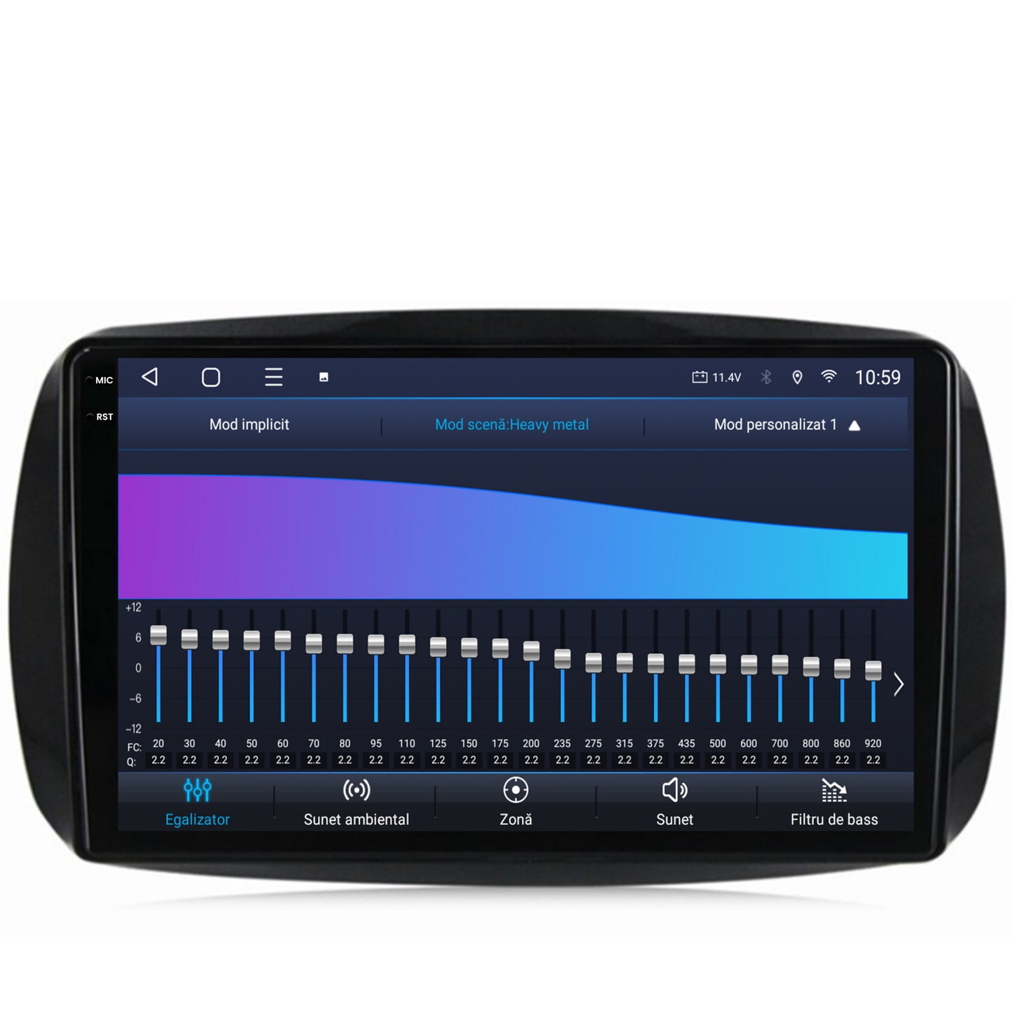 Navigatie 2K HUB64 Smart For Two (2016-Prezent), 4GB RAM, Android, Octacore, Slot Sim 4G, DSP, GPS, Wi-FI, Carplay, Android Auto, USB, Bluetooth, Waze, Touchscreen, 9.5 Inch