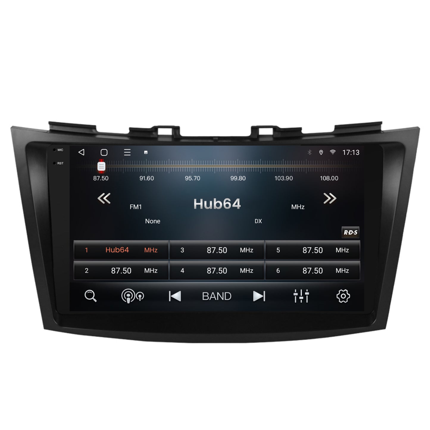 Navigatie 2K HUB64 Suzuki Swift (2011-2017), 8GB RAM, Android, Octacore, Slot Sim 4G, DSP, GPS, Wi-FI, Carplay, Android Auto, USB, Bluetooth, Waze, Touchscreen, 9.5 Inch