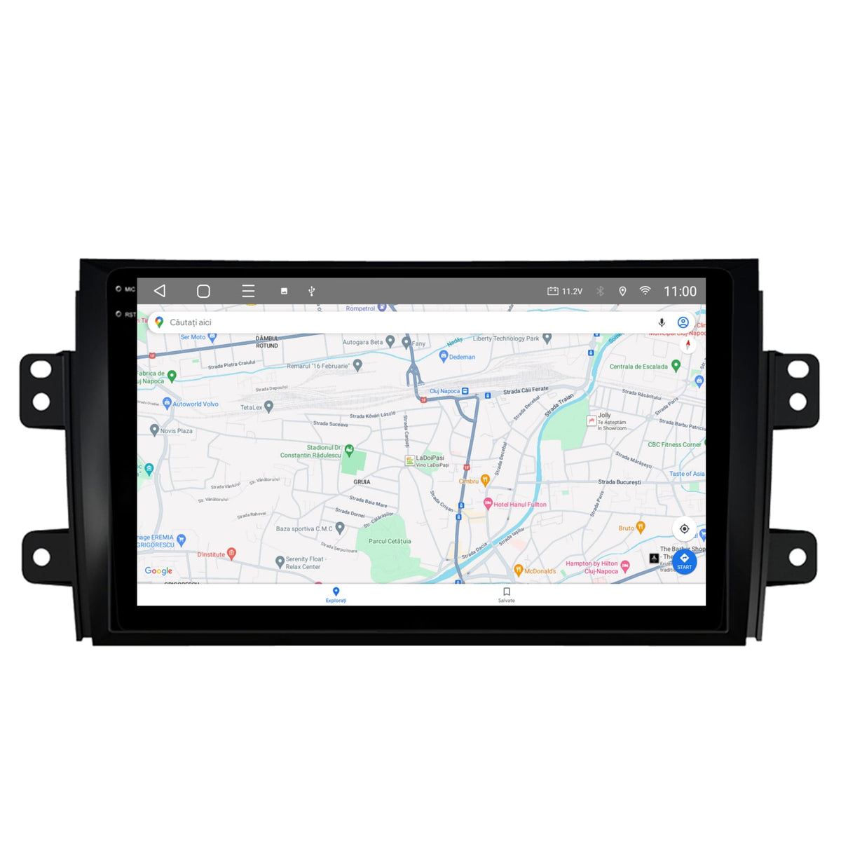 Navigatie 2K HUB64 Suzuki SX4 / Fiat Sedici, 4GB RAM, Android, Octacore, Slot Sim 4G, DSP, GPS, Wi-FI, Carplay, Android Auto, USB, Bluetooth, Waze, Touchscreen, 9.5 Inch