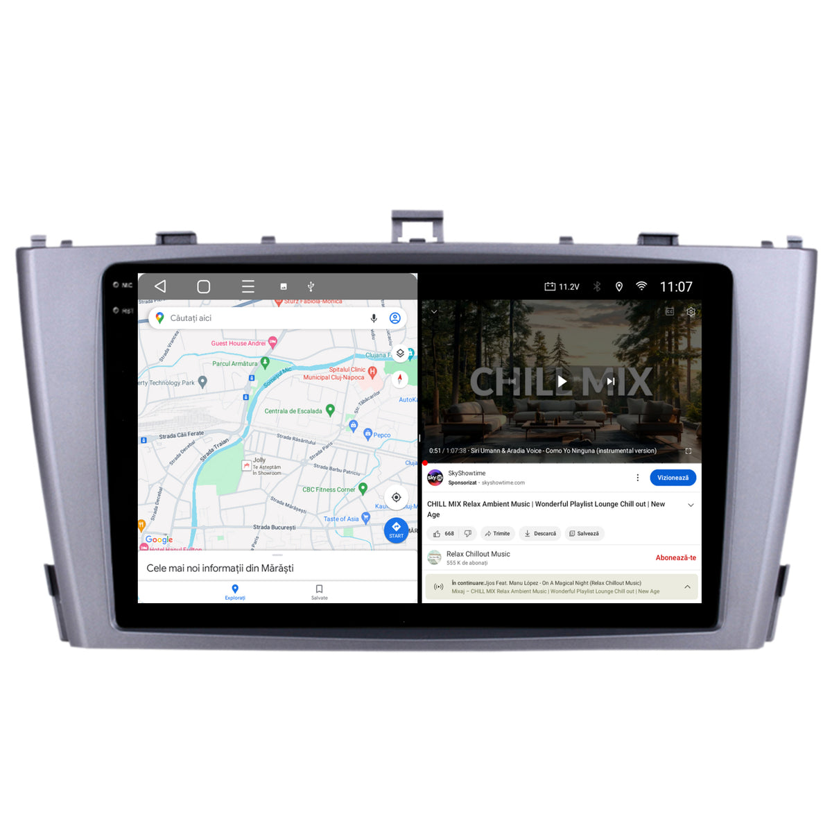 Navigatie 2K HUB64 Toyota Avensis (2008-2015), 8GB RAM, Android, Octacore, Slot Sim 4G, DSP, GPS, Wi-FI, Carplay, Android Auto, USB, Bluetooth, Waze, Touchscreen, 9.5 Inch