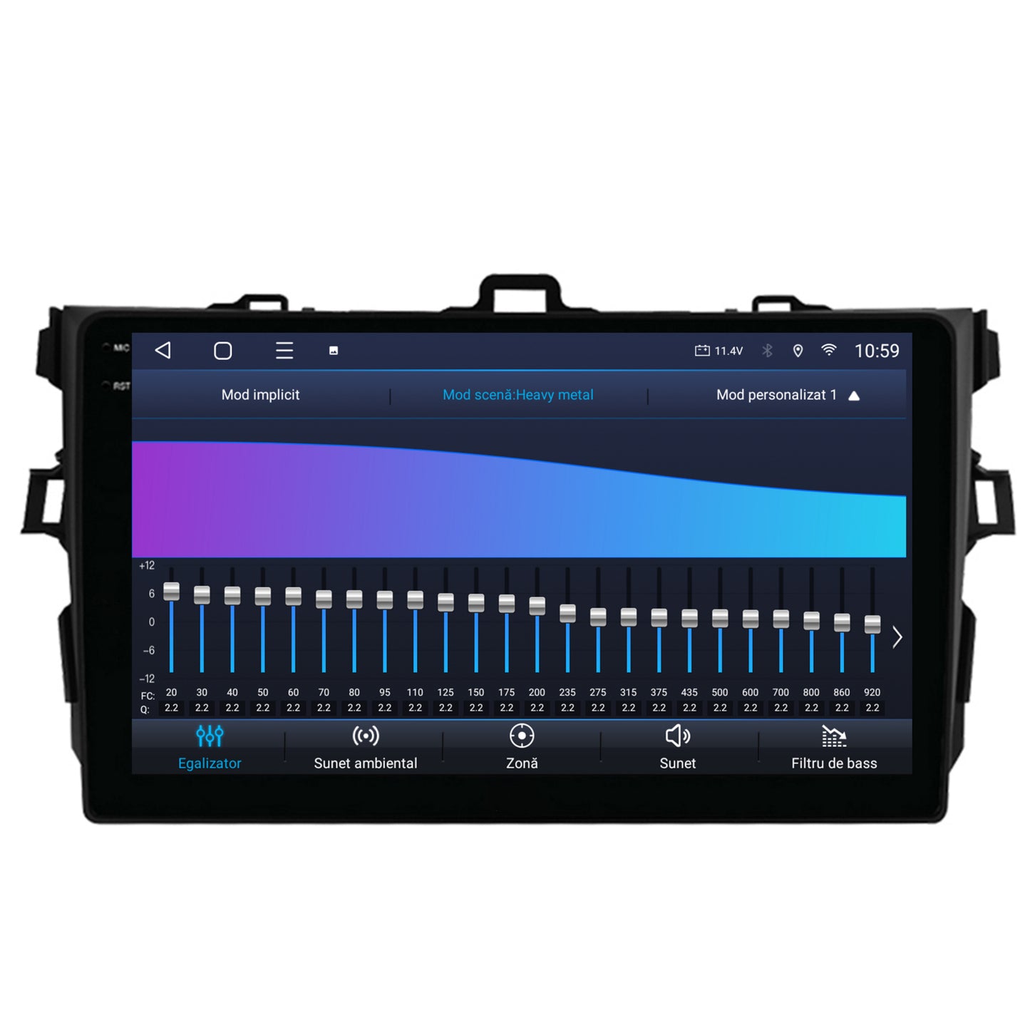Navigatie 2K HUB64 Toyota Corolla (2007-2013), 8GB RAM, Android, Octacore, Slot Sim 4G, DSP, GPS, Wi-FI, Carplay, Android Auto, USB, Bluetooth, Waze, Touchscreen, 9.5 Inch