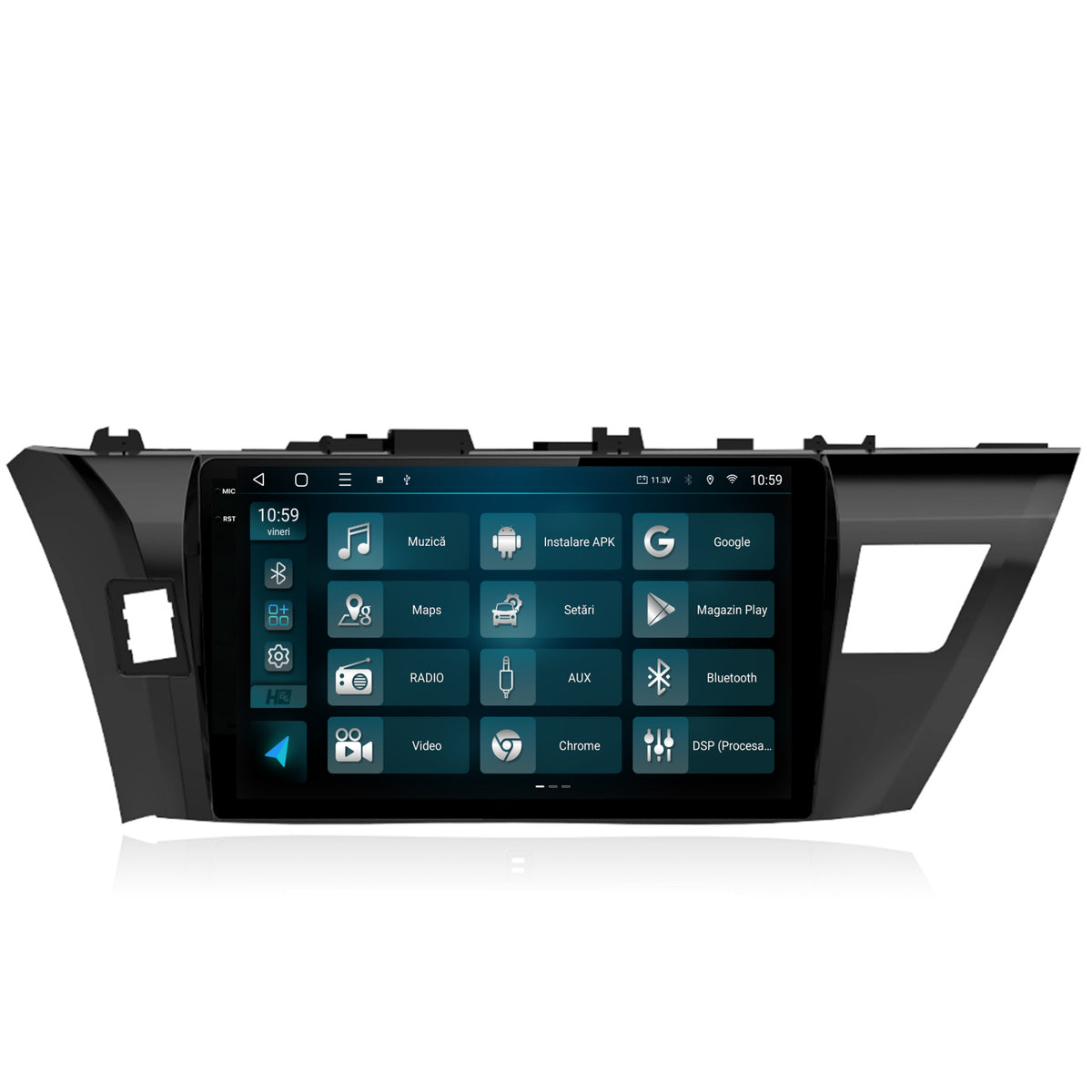 Navigatie 2K HUB64 Toyota Corolla (2012-2016), 4GB RAM, Android, Octacore, Slot Sim 4G, DSP, GPS, Wi-FI, Carplay, Android Auto, USB, Bluetooth, Waze, Touchscreen, 10.36 Inch