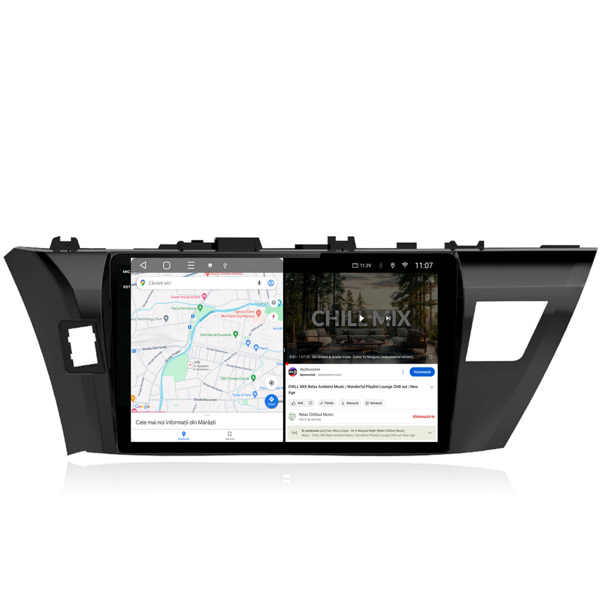 Navigatie 2K HUB64 Toyota Corolla (2012-2016), 8GB RAM, Android, Octacore, Slot Sim 4G, DSP, GPS, Wi-FI, Carplay, Android Auto, USB, Bluetooth, Waze, Touchscreen, 10.36 Inch