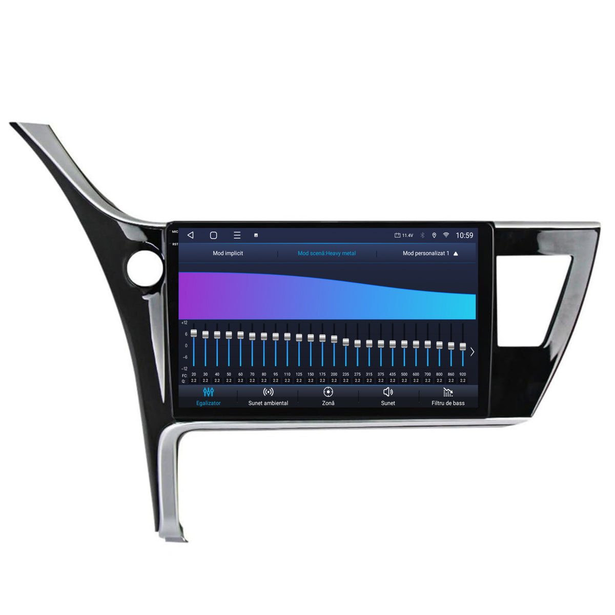 Navigatie 2K HUB64 Toyota Corolla / Auris (2017-2020), 8GB RAM, Android, Octacore, Slot Sim 4G, DSP, GPS, Wi-FI, Carplay, Android Auto, USB, Bluetooth, Waze, Touchscreen, 10.36 Inch