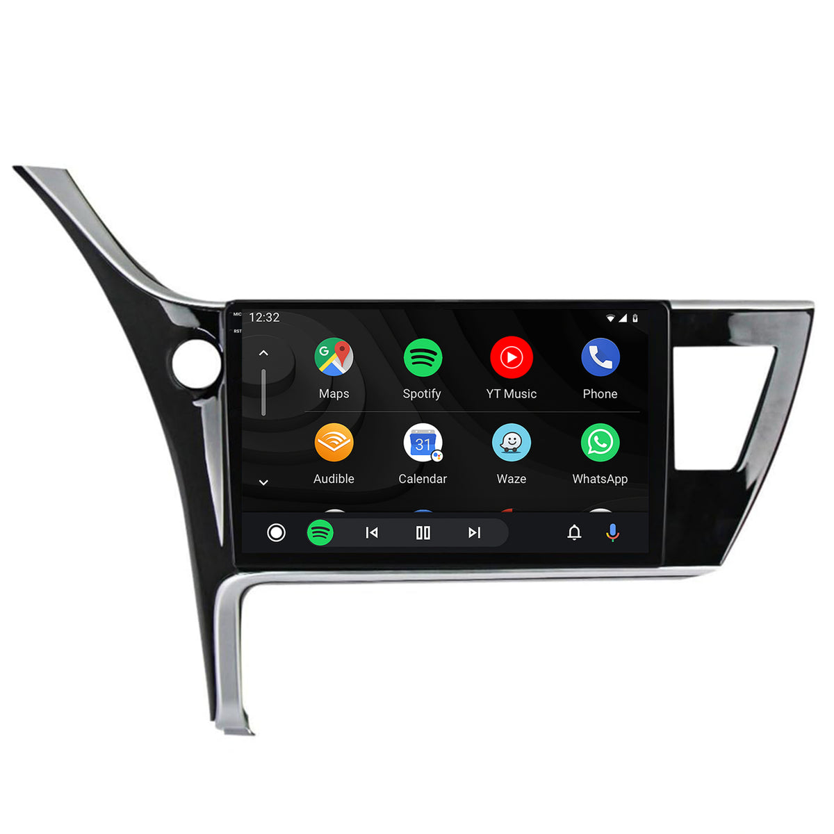 Navigatie 2K HUB64 Toyota Corolla / Auris (2017-2020), 8GB RAM, Android, Octacore, Slot Sim 4G, DSP, GPS, Wi-FI, Carplay, Android Auto, USB, Bluetooth, Waze, Touchscreen, 10.36 Inch